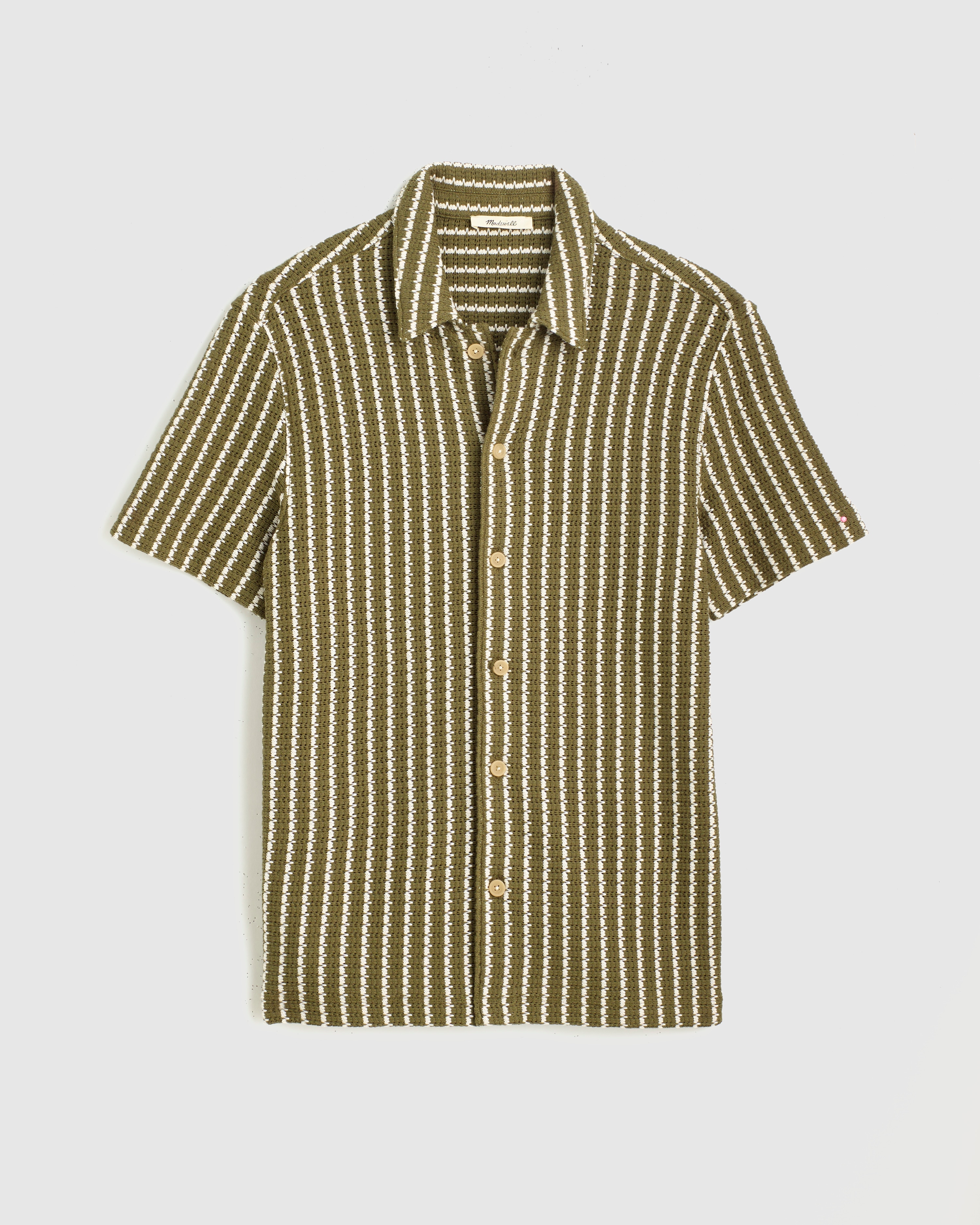 Textured-Knit Short-Sleeve Shirt