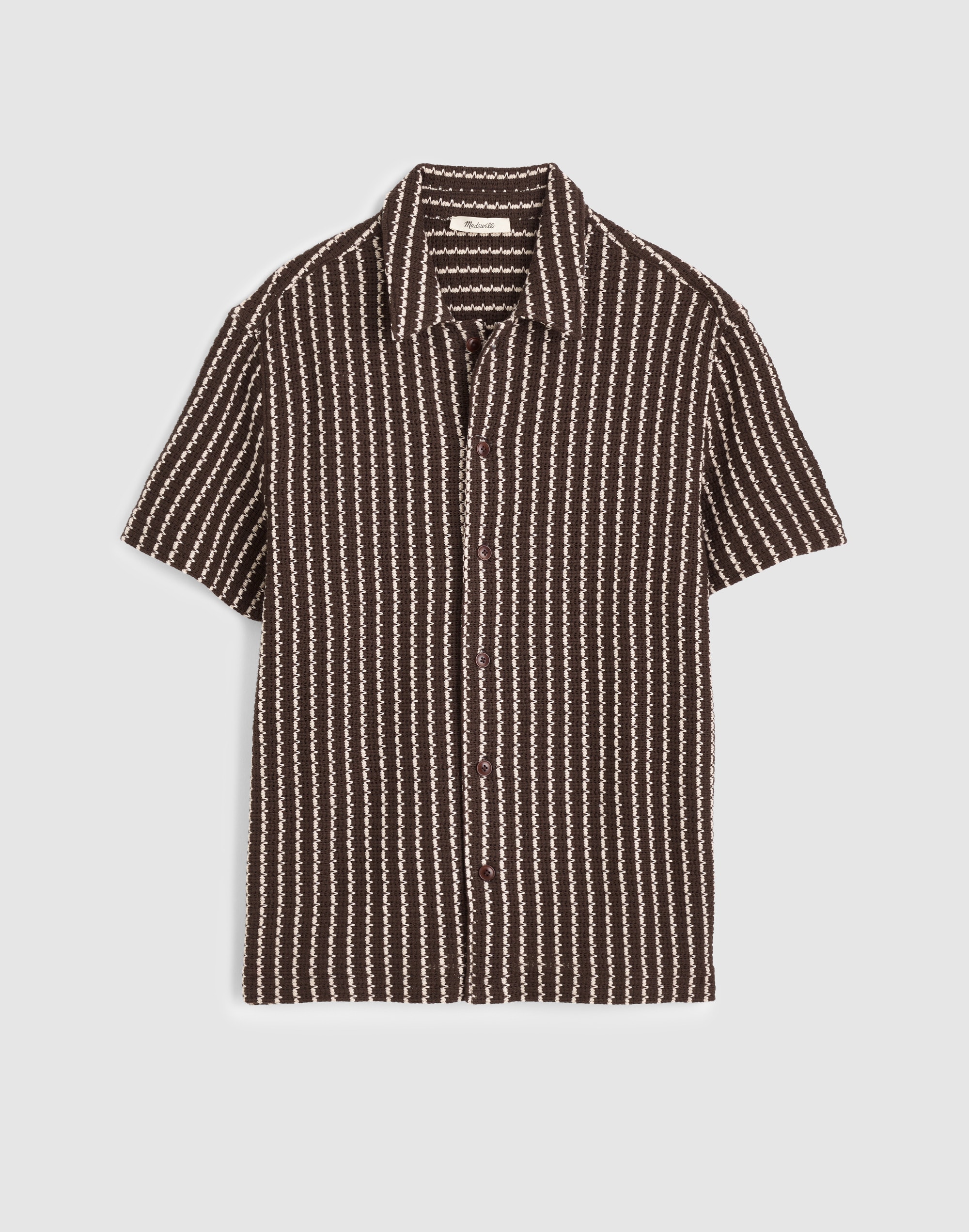 Textured-Knit Short-Sleeve Shirt