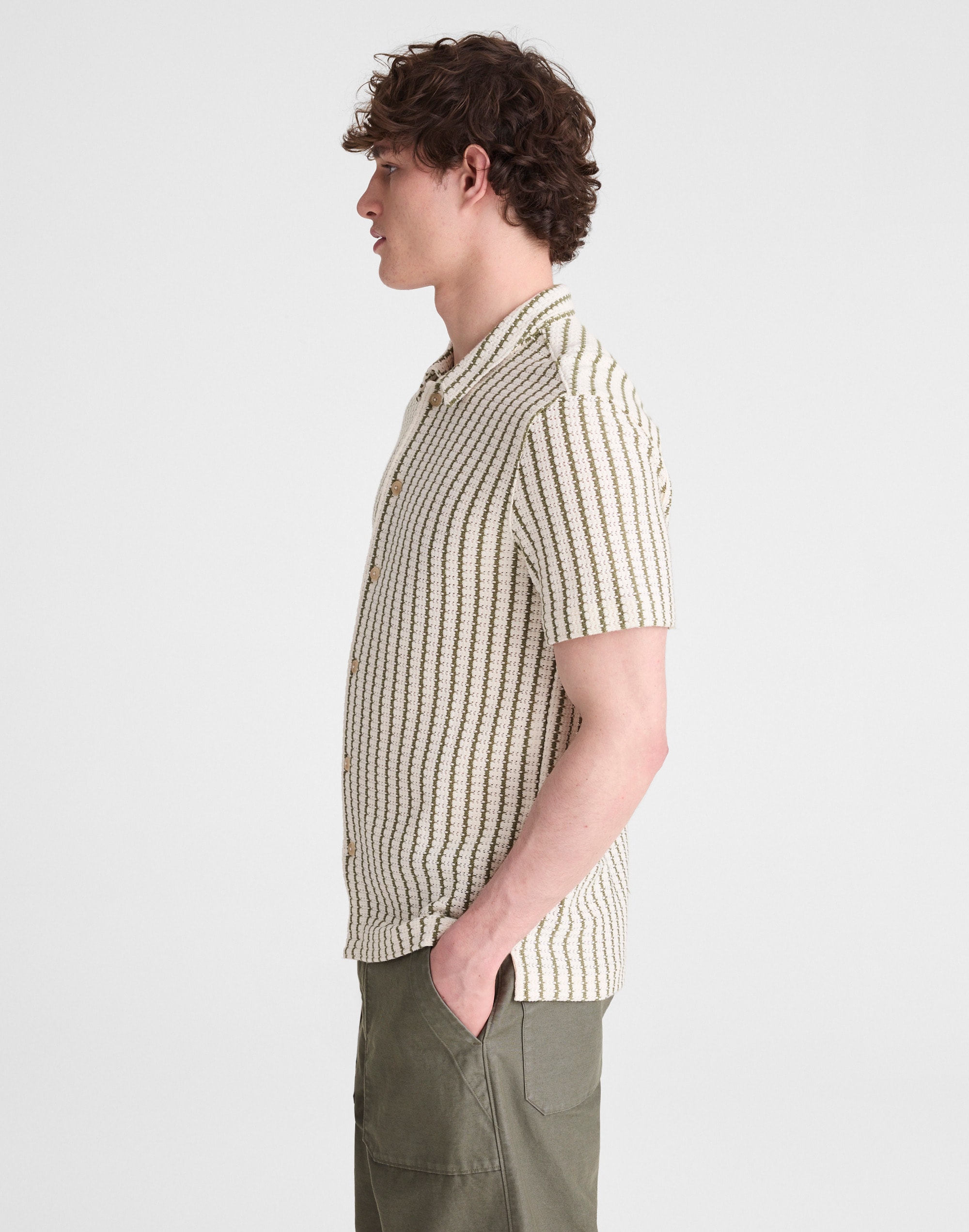 Textured-Knit Short-Sleeve Shirt