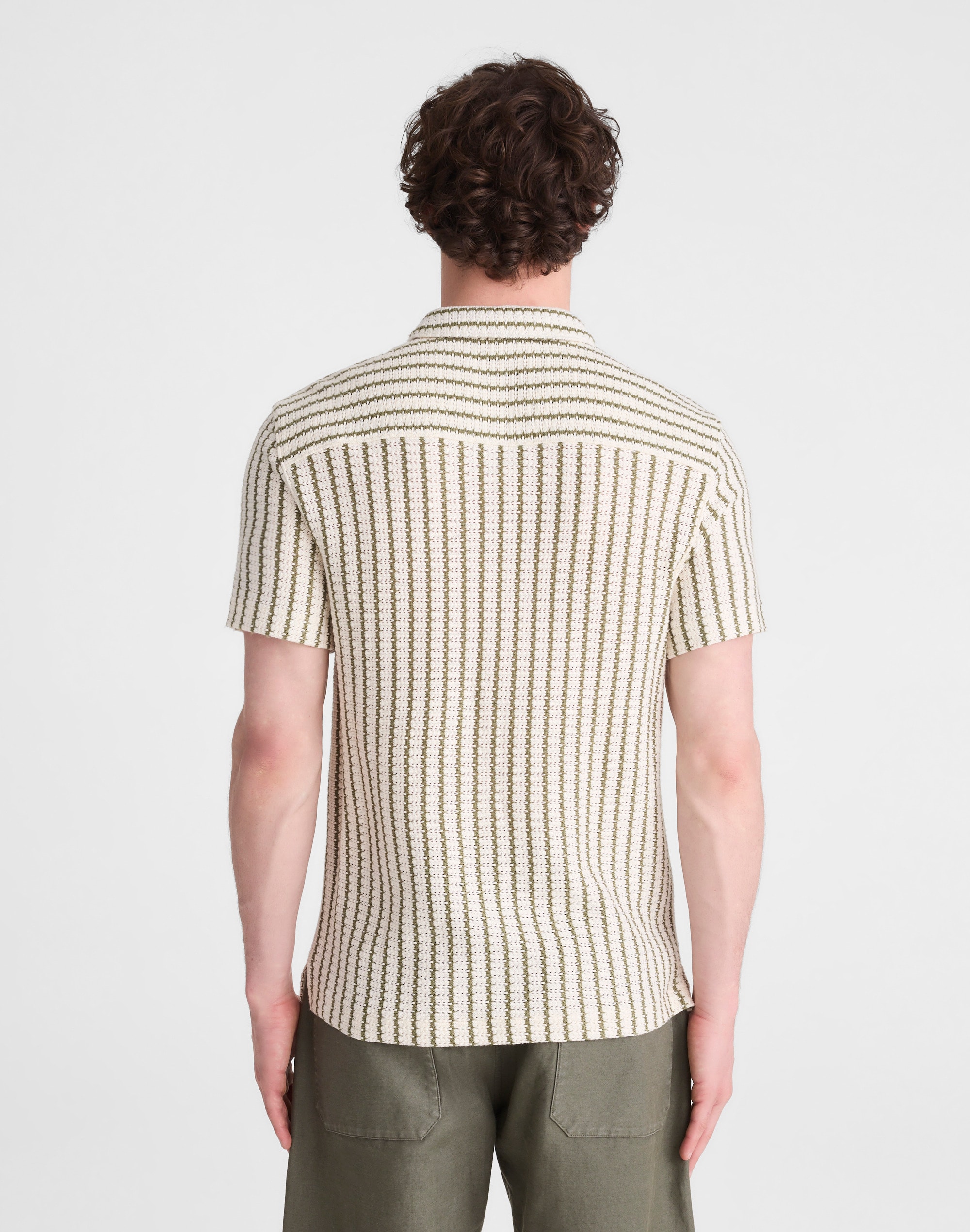 Textured-Knit Short-Sleeve Shirt