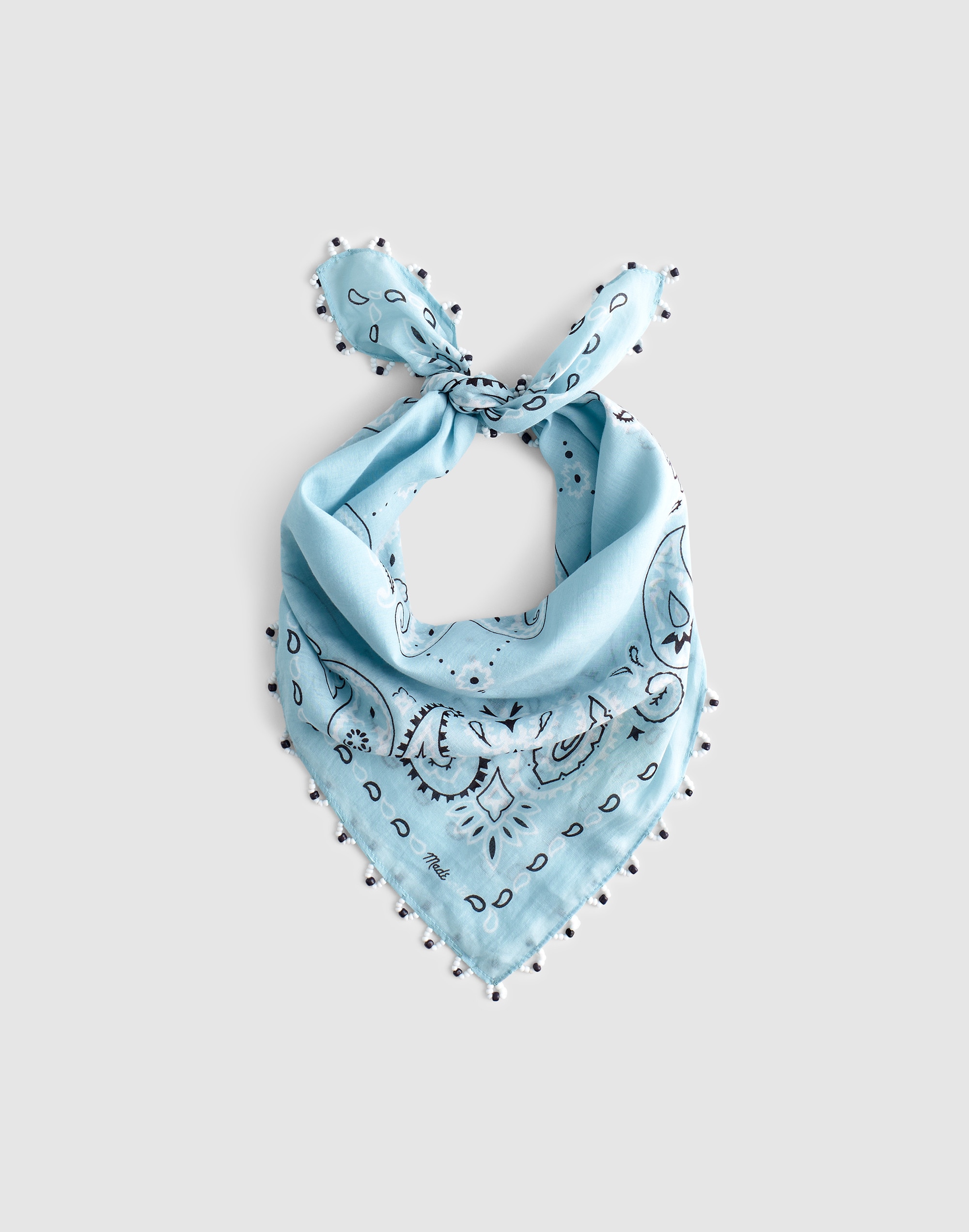 Beaded Bandana in Cotton Blend