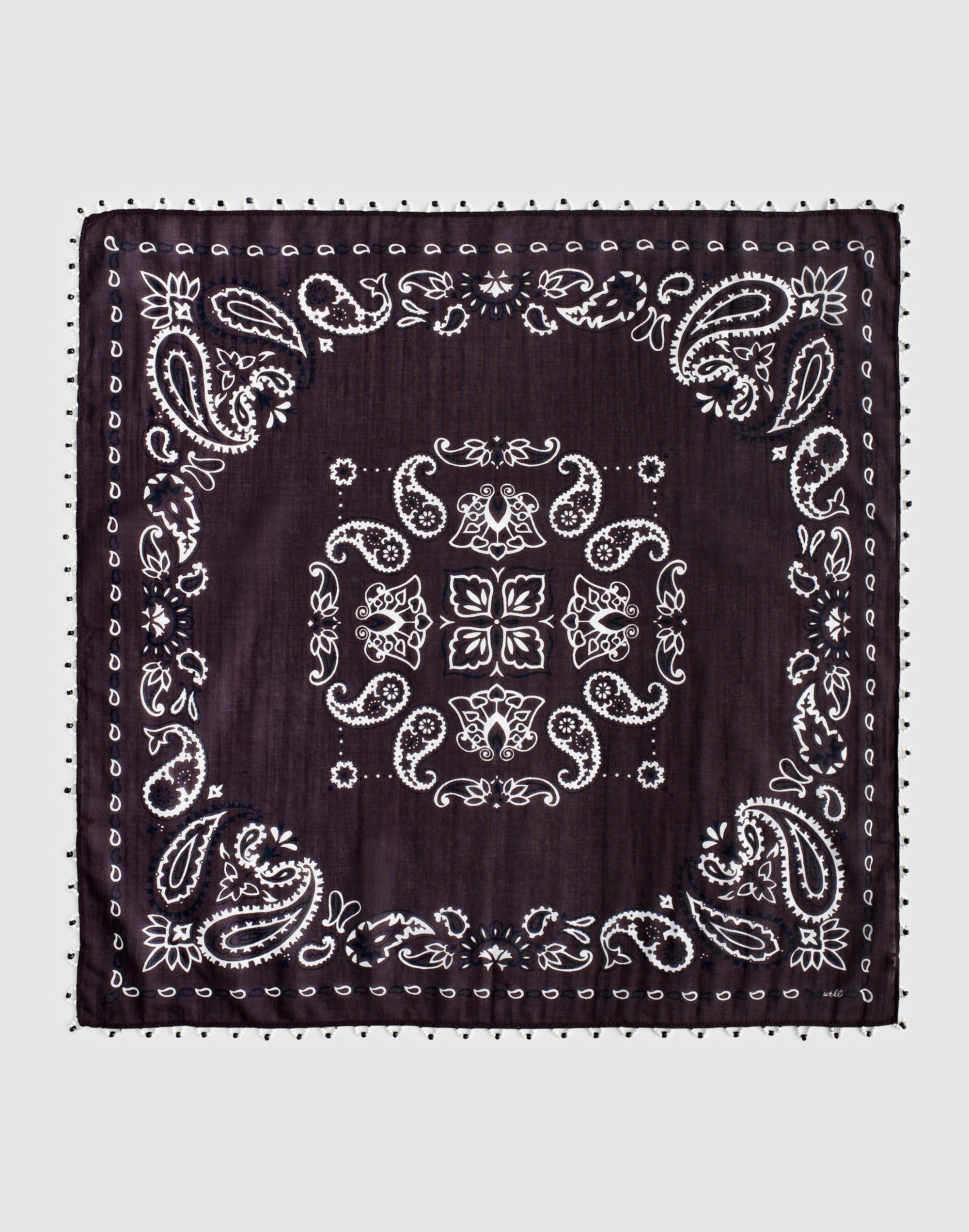 Beaded Bandana in Cotton Blend