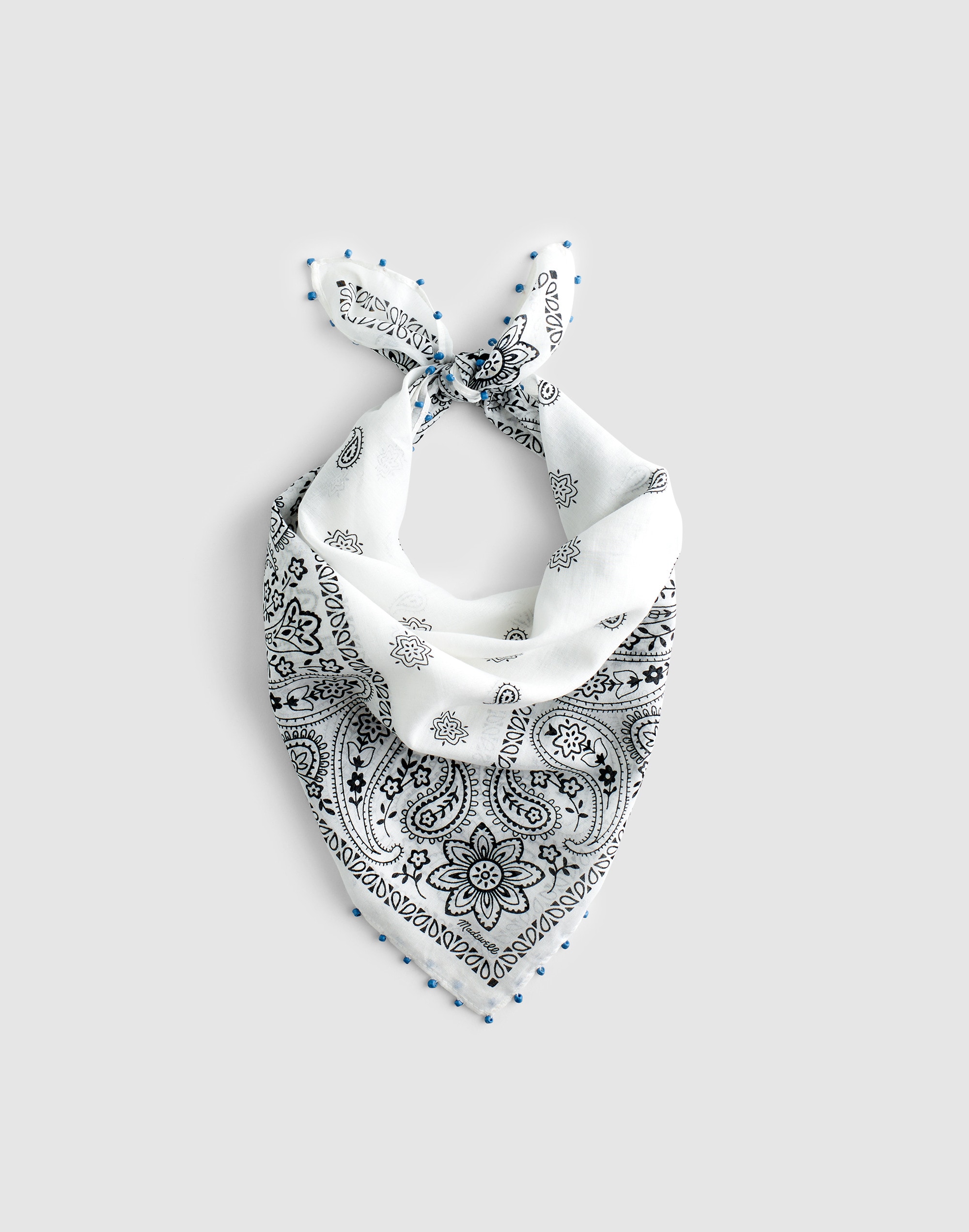 Beaded Bandana in Cotton Blend