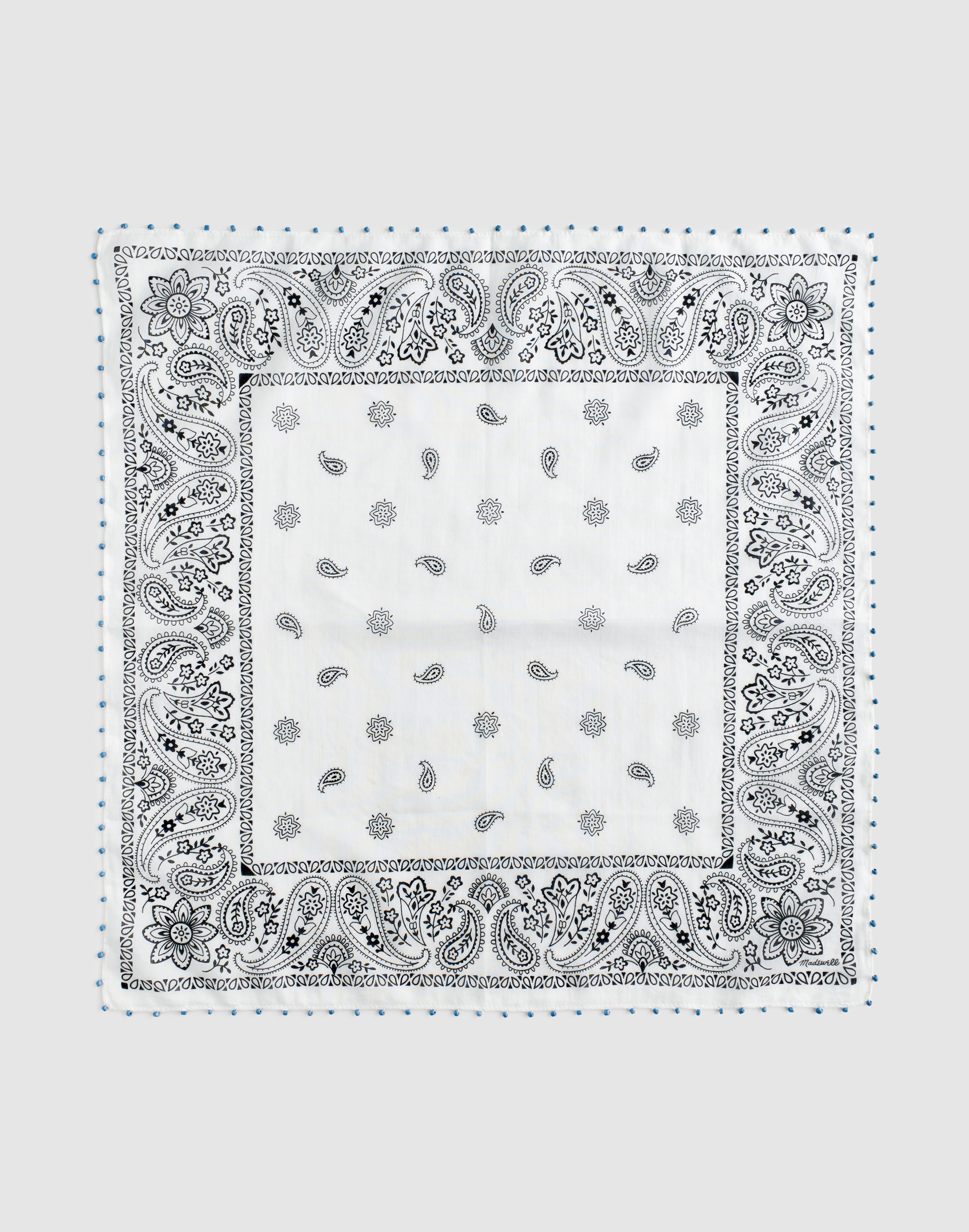 Madewell Beaded Bandana In White