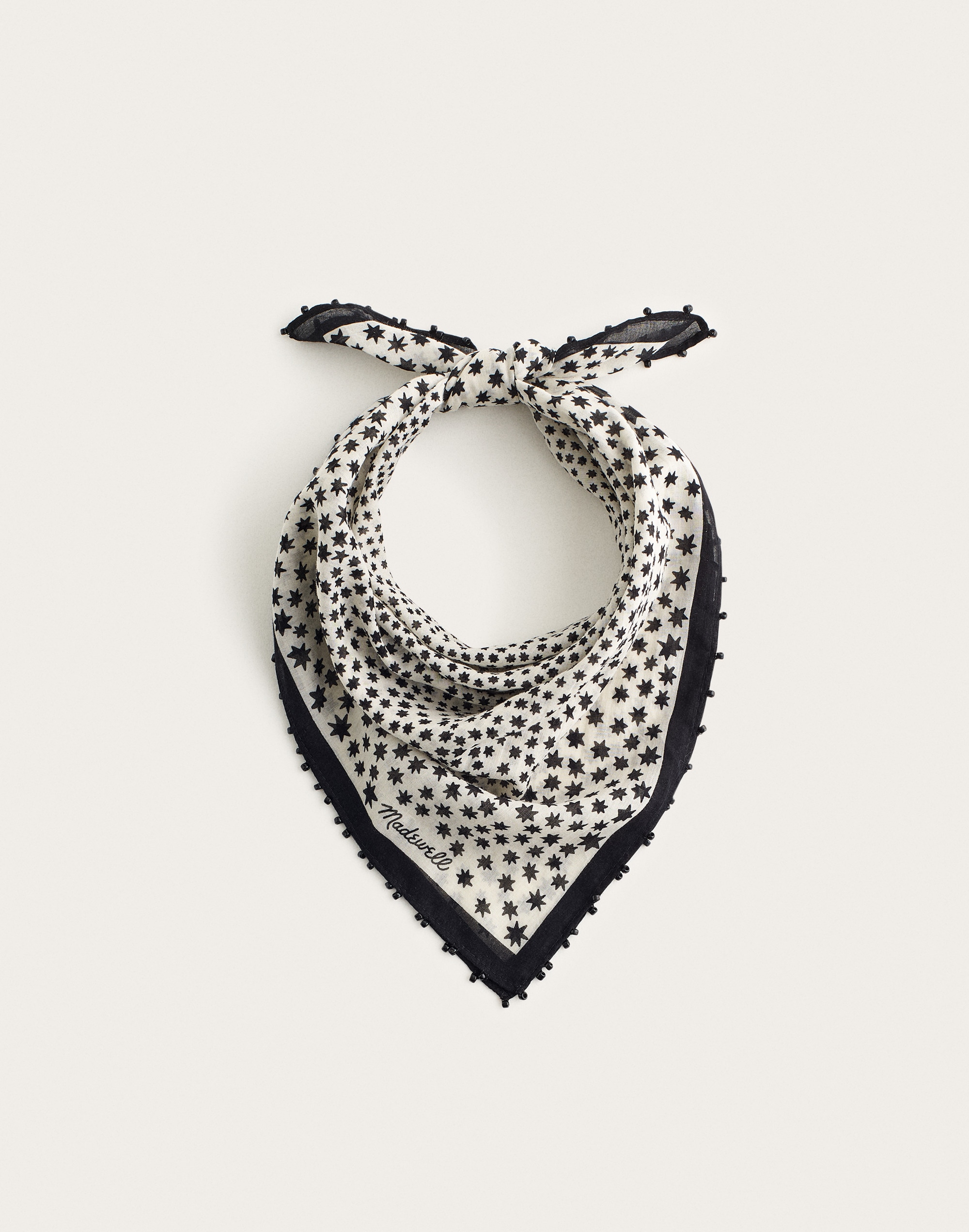 Beaded Bandana in Cotton Blend