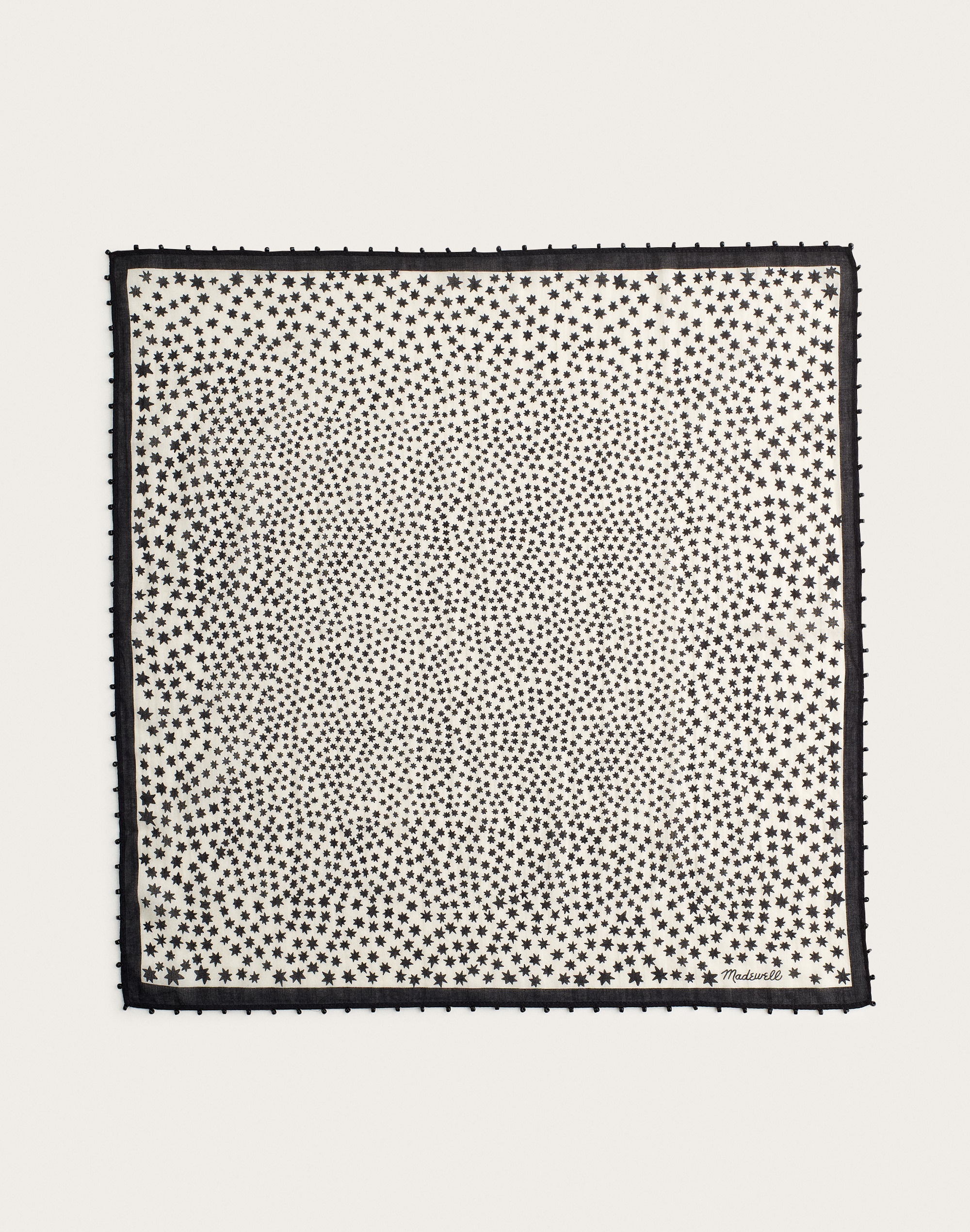 beaded bandana in cotton blend