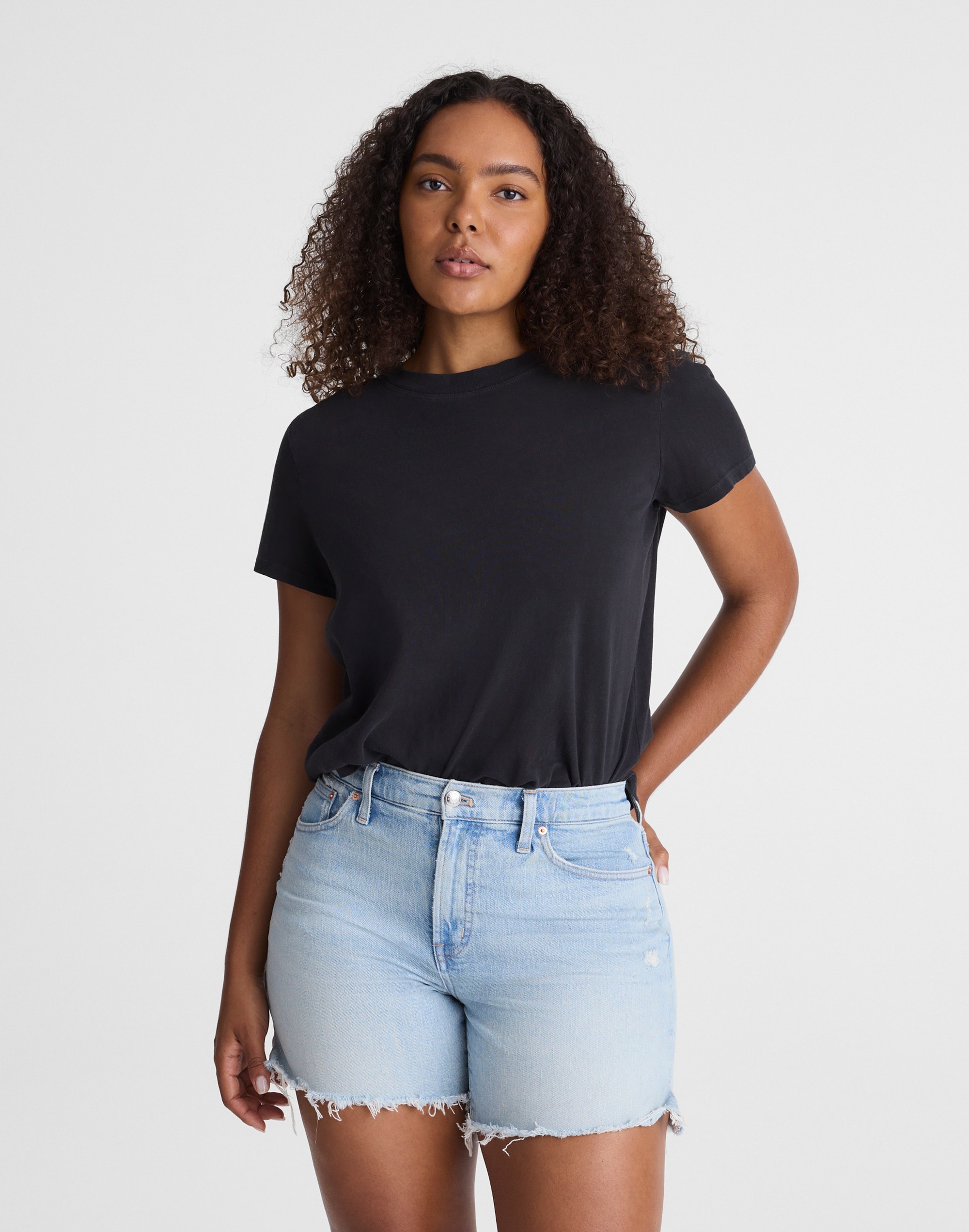 The Curvy Perfect Vintage Mid-Length Jean Short