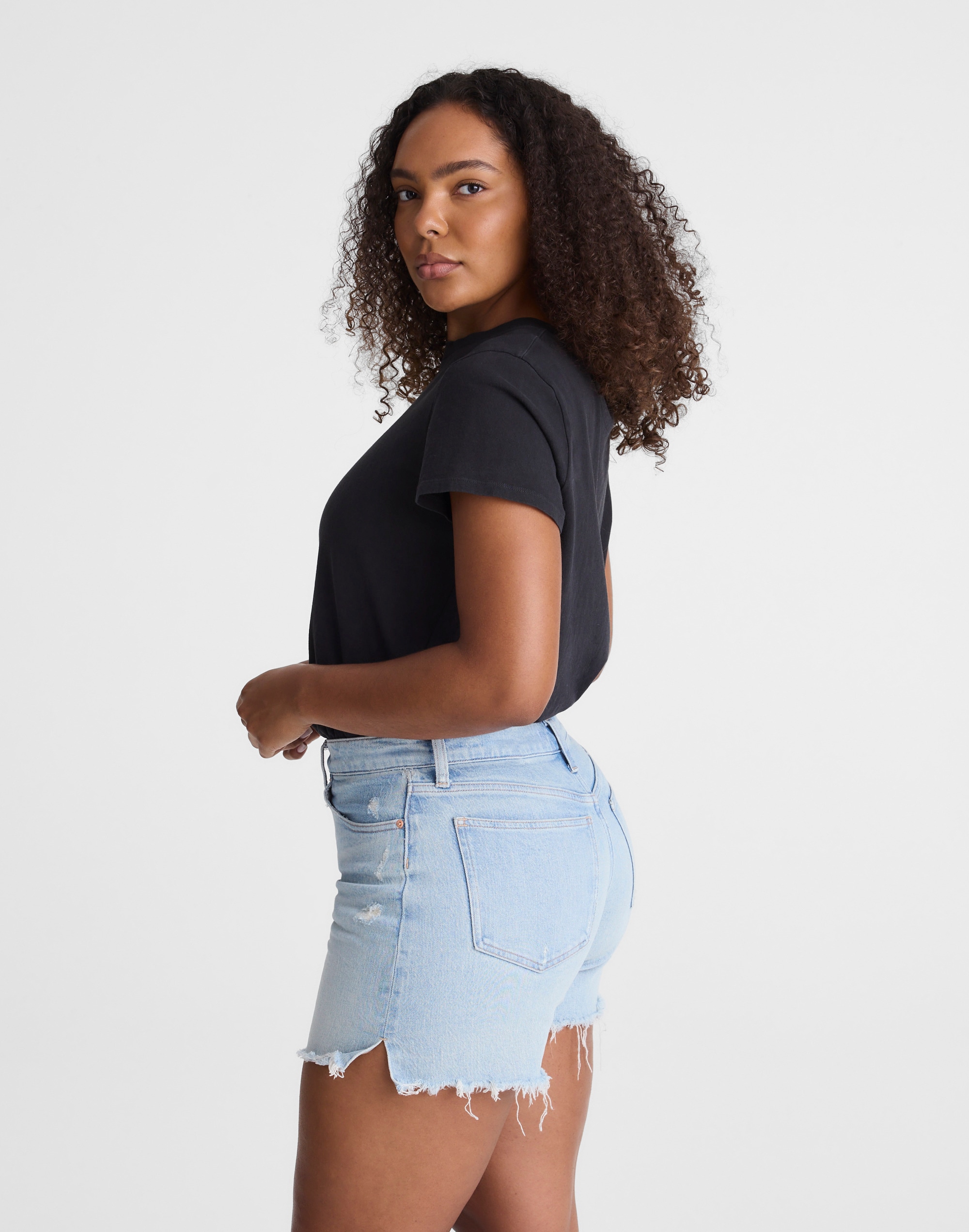 The Curvy Perfect Vintage Mid-Length Jean Short