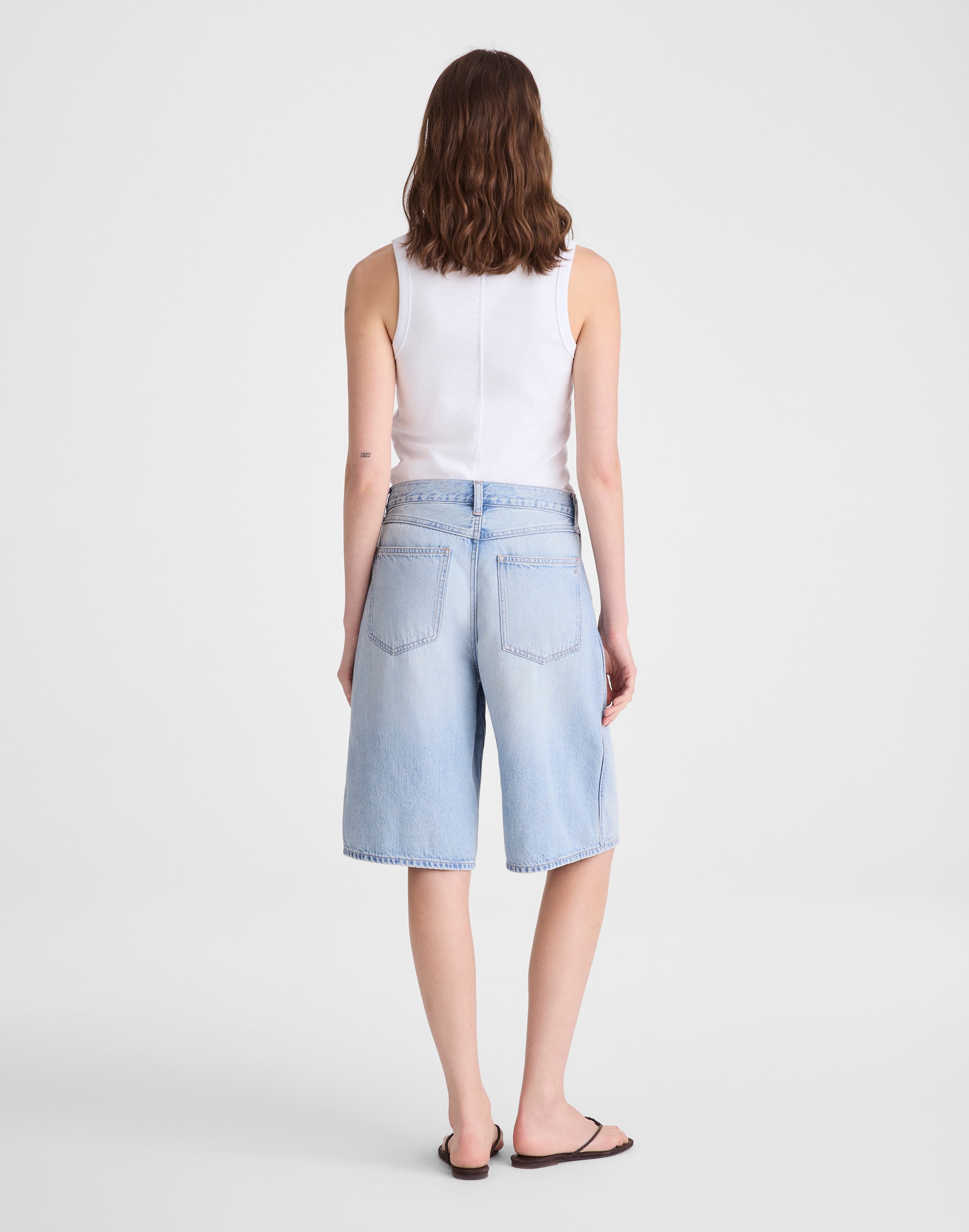 The V-Waist Bermuda Short in Airy Denim