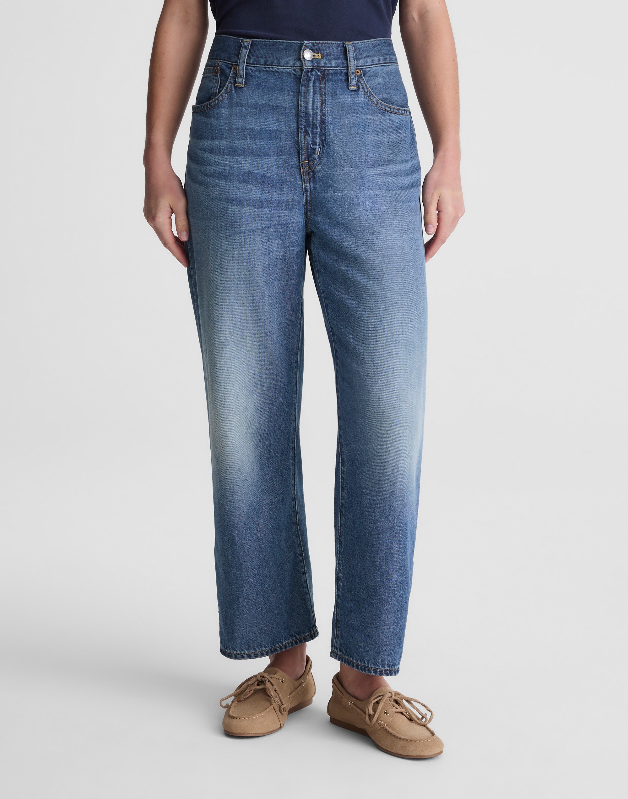 The Perfect Vintage Wide-Leg Crop Jean in Airy Denim