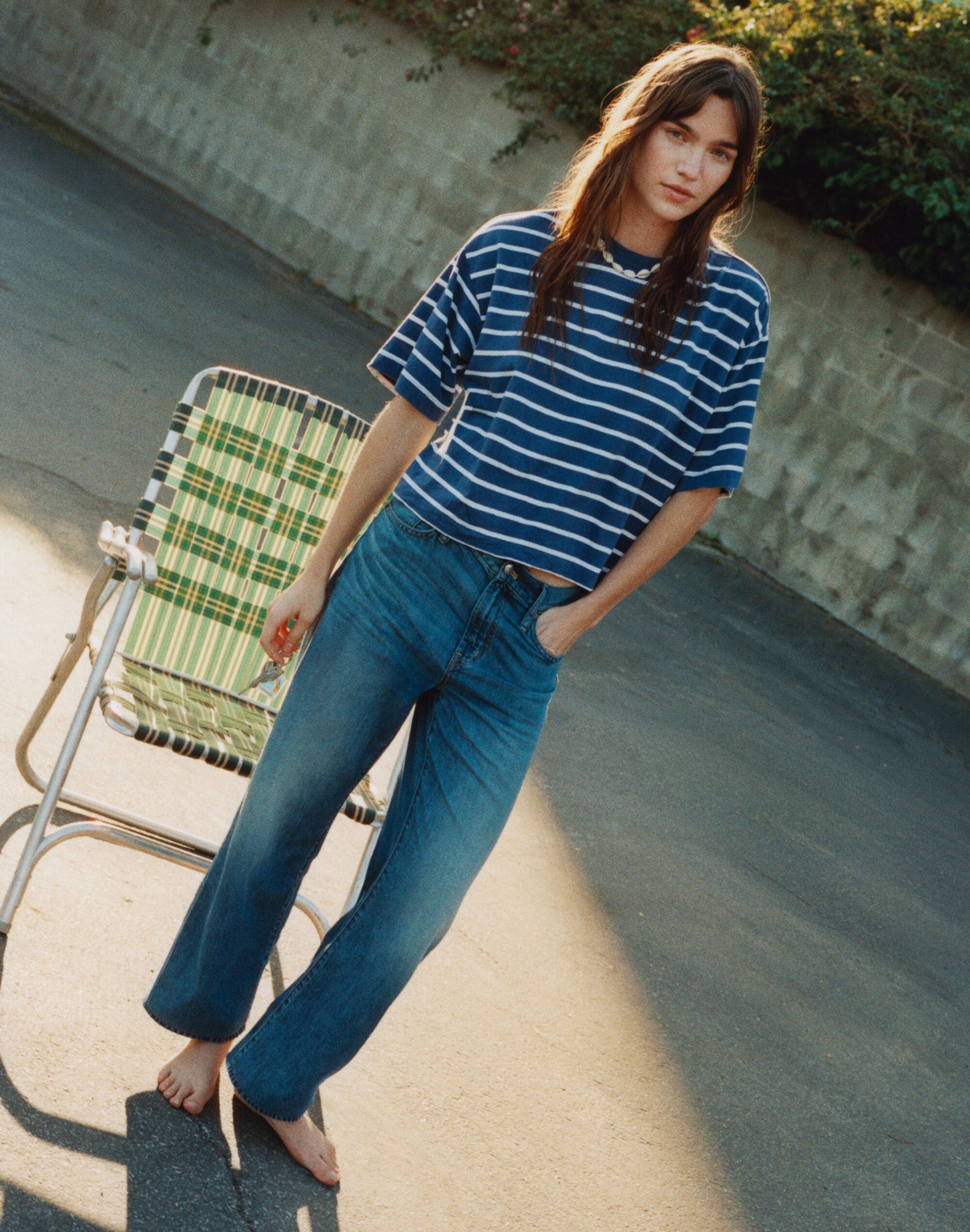 The Perfect Vintage Wide-Leg Crop Jean in Airy Denim