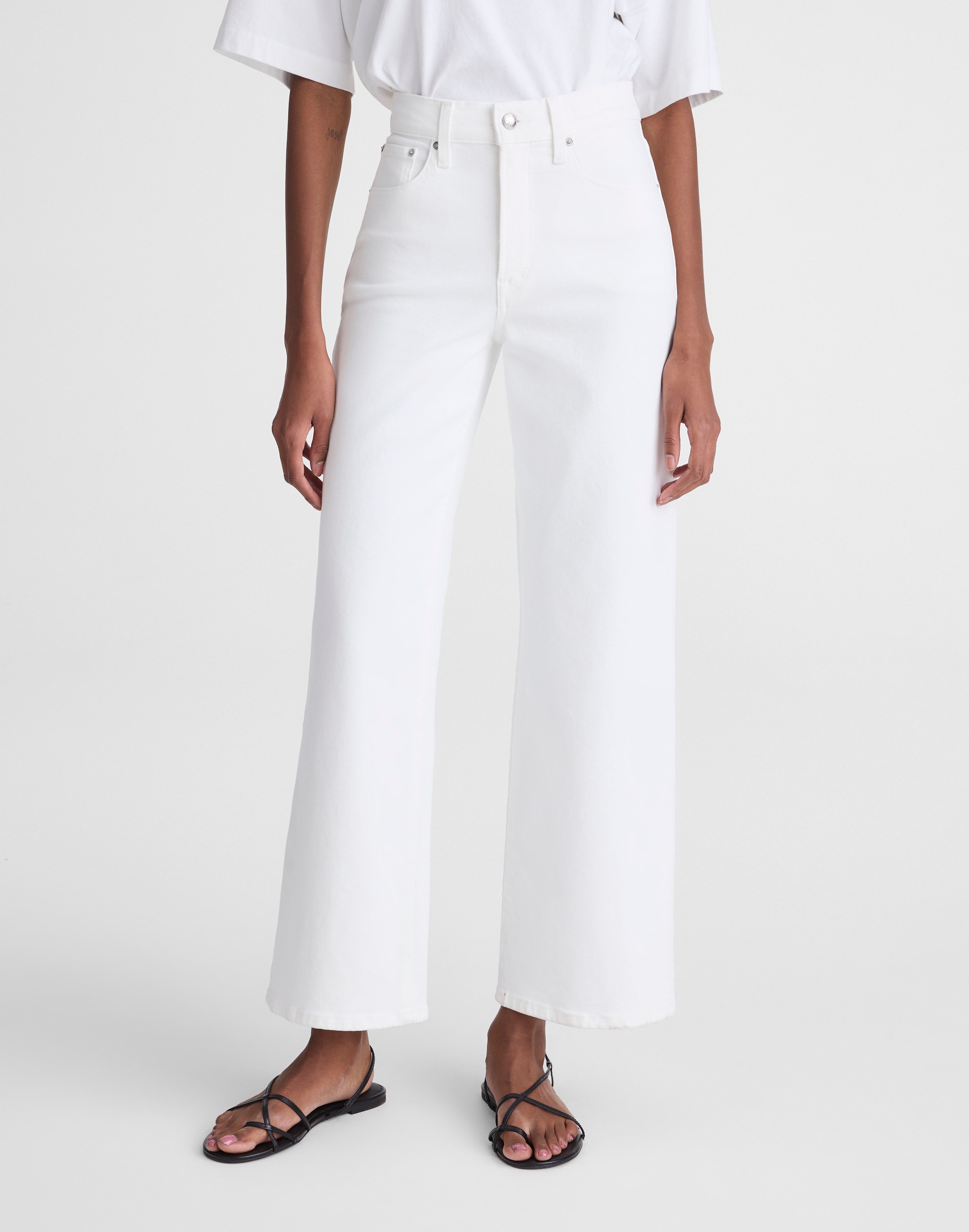The Wide-Leg Crop Jean in Super Stretch Denim