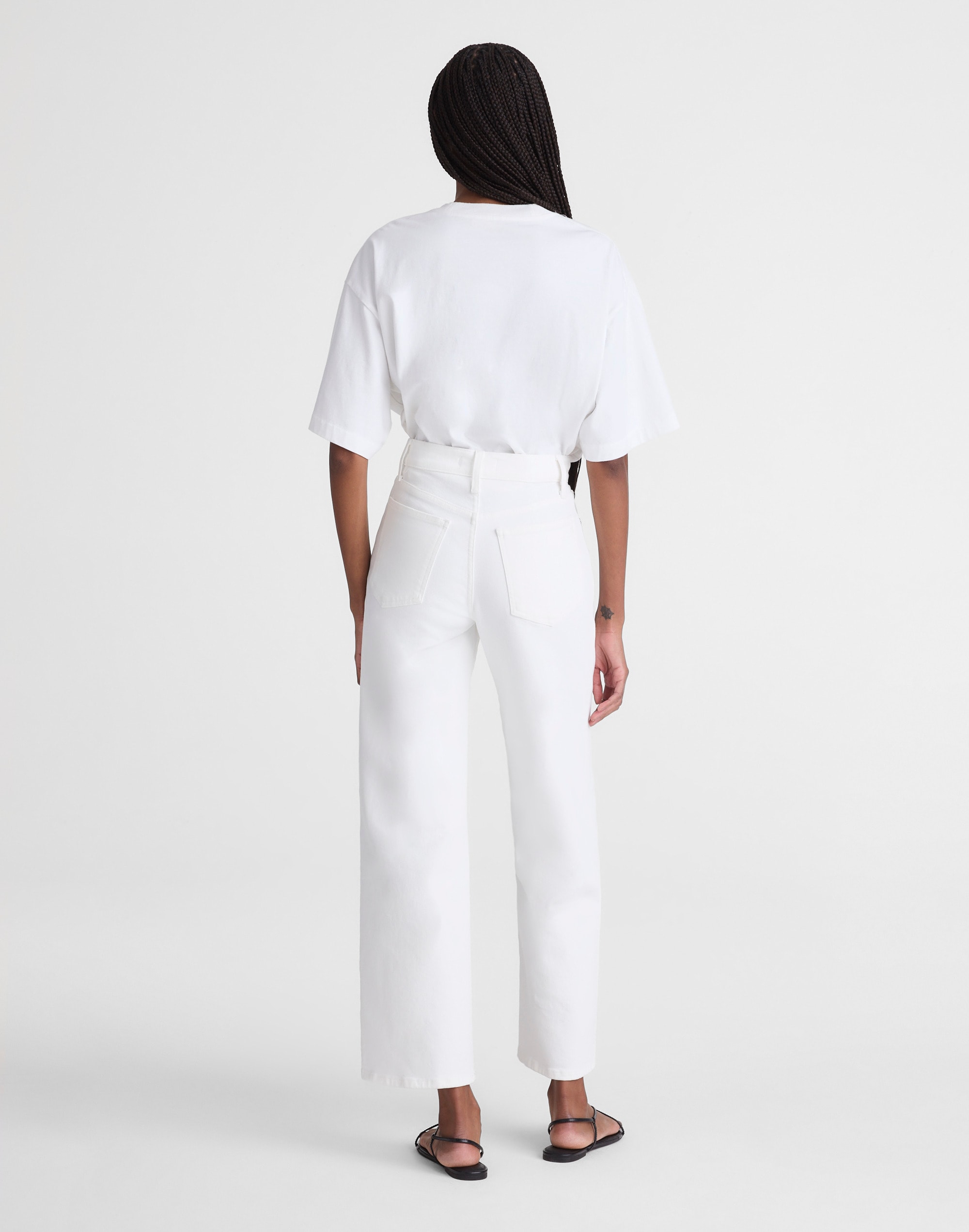 The Wide-Leg Crop Jean in Super Stretch Denim