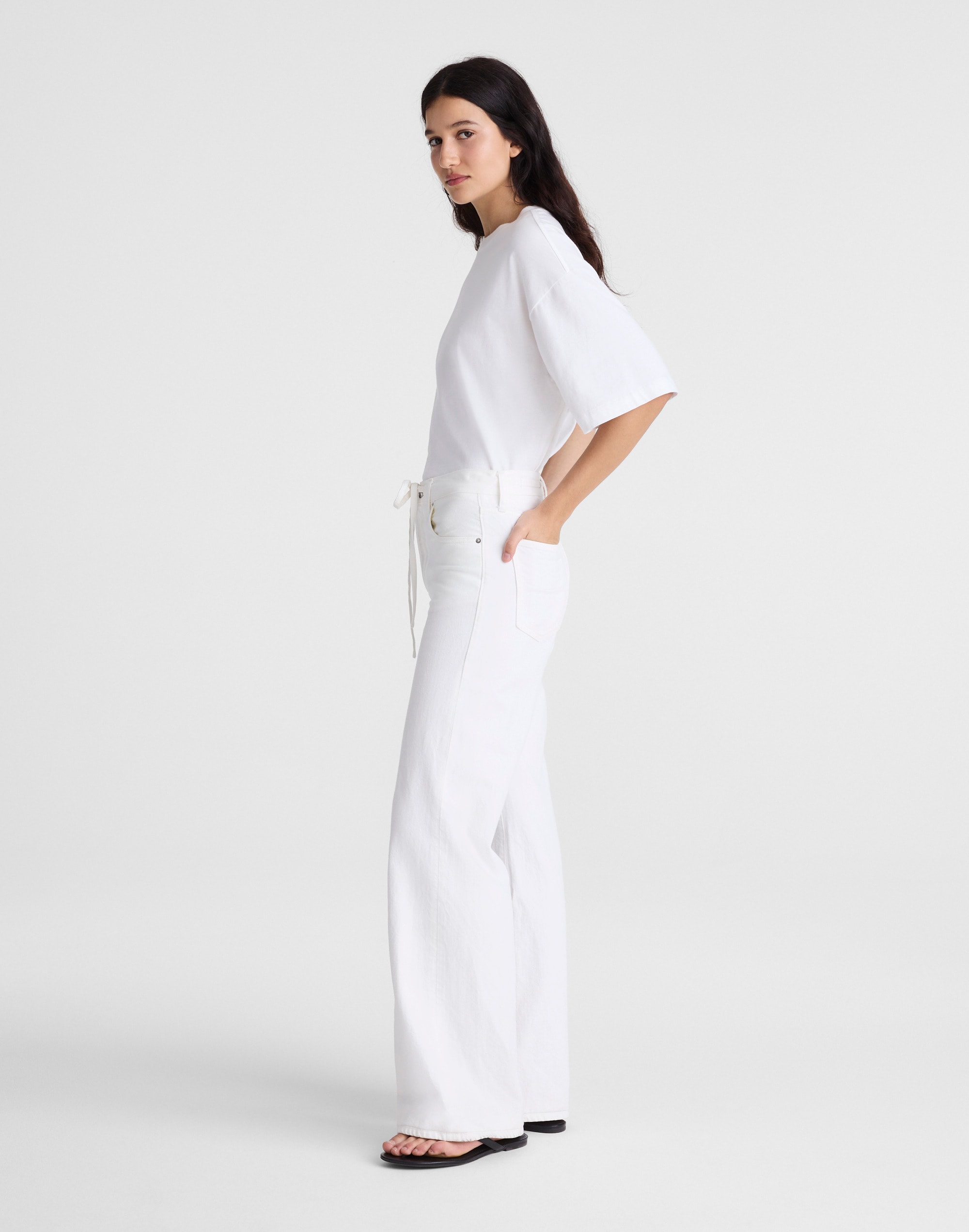The Ultimate Wide-Leg Jean in Tile White