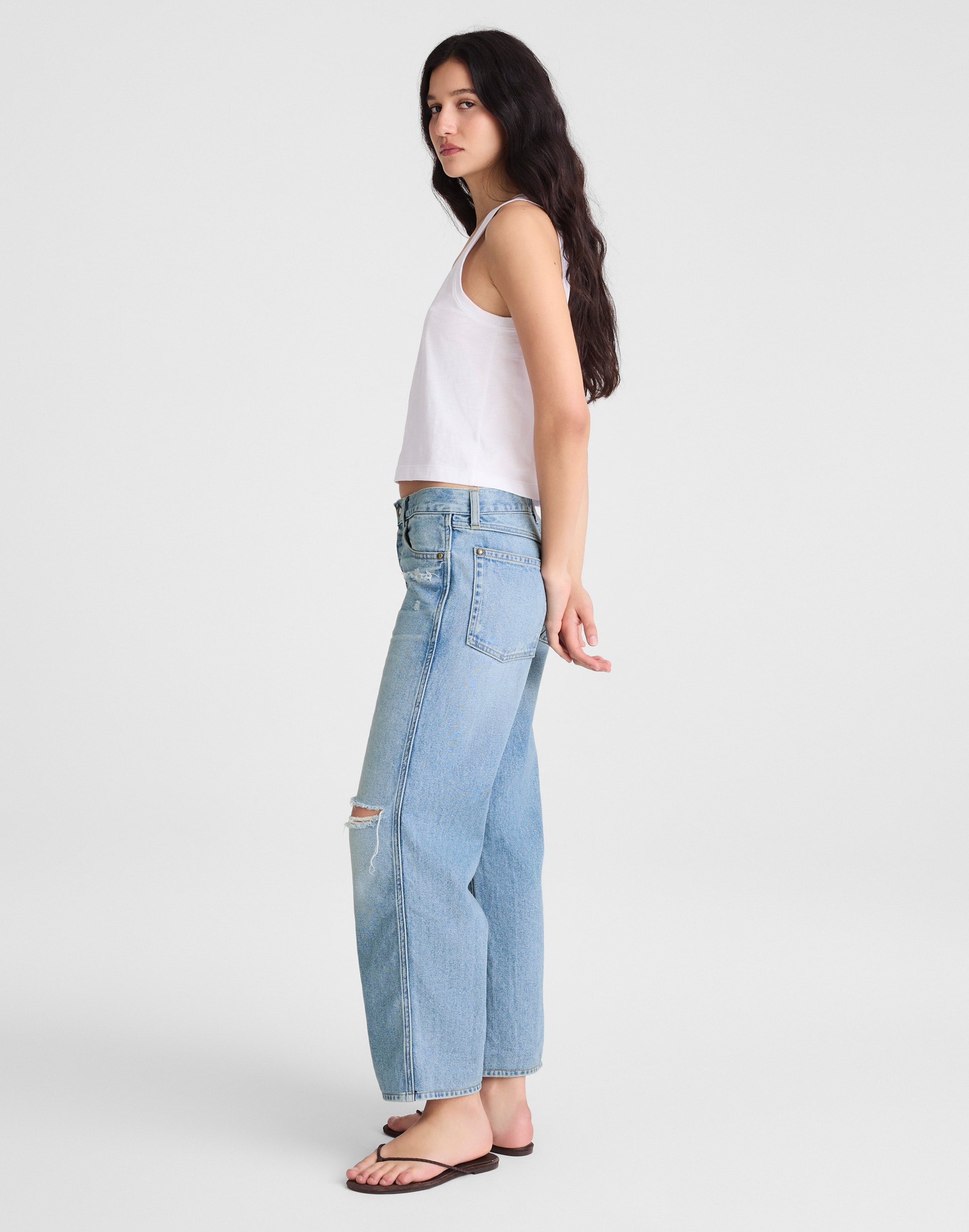 Tall Low-Slung Baggy Crop Jean