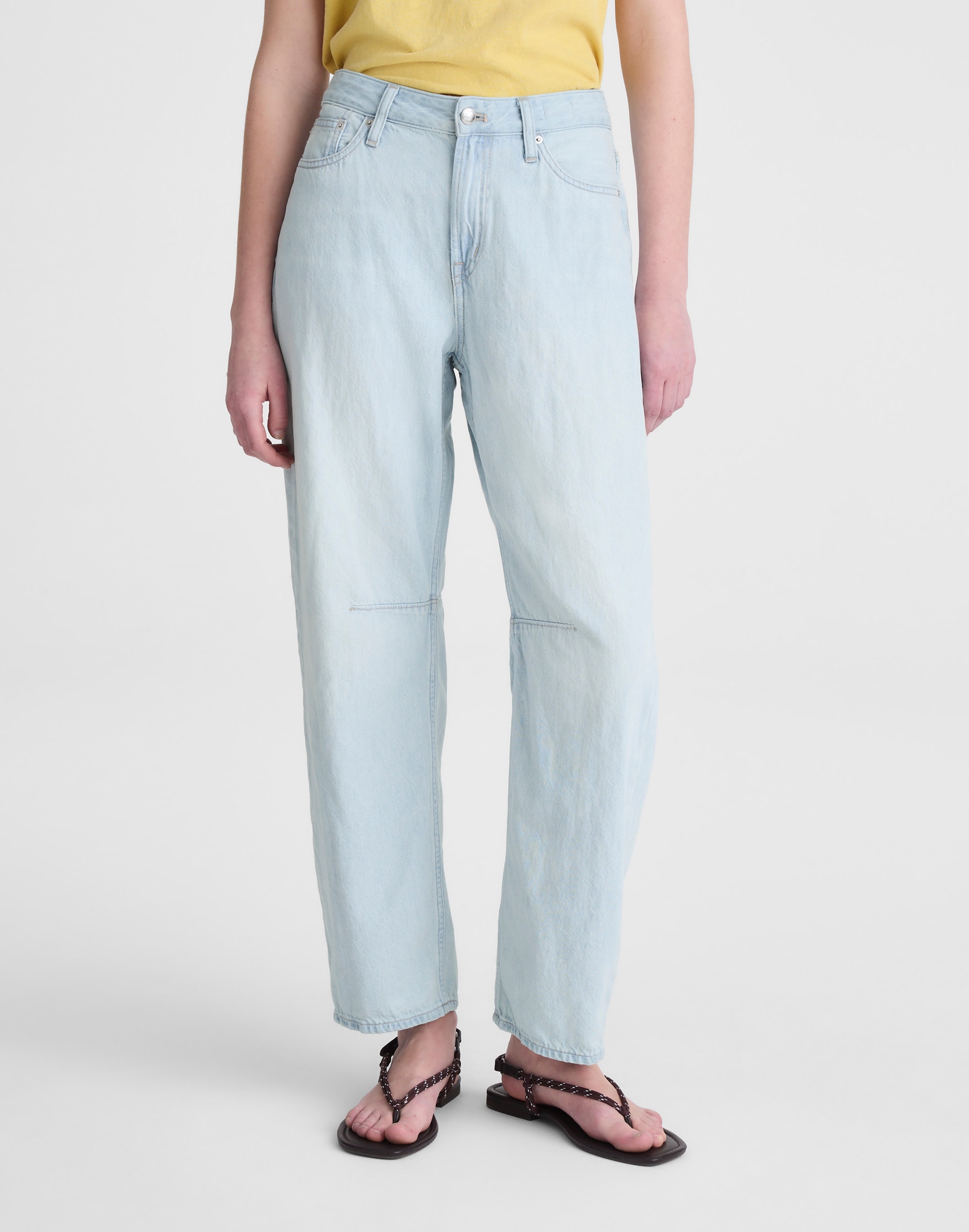 The Tall Darted Barrel-Leg Jean in Airy Denim