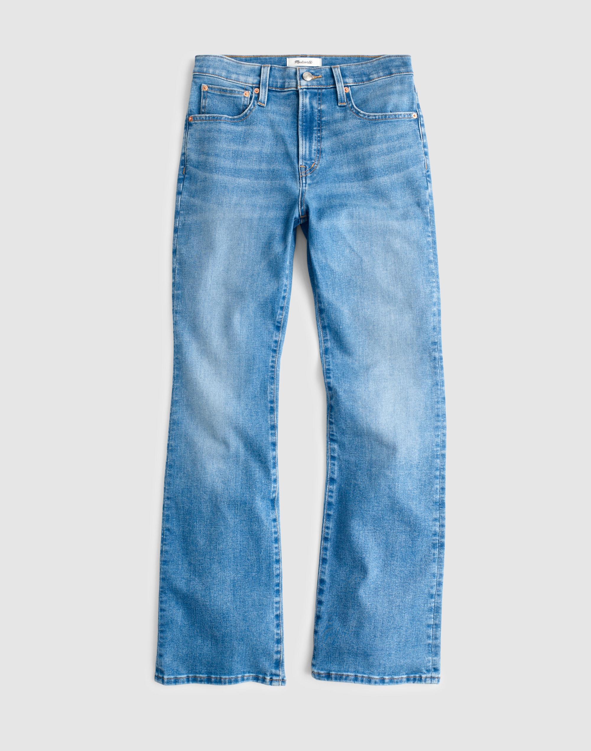 The Flare Crop Jean in Super Stretch Denim