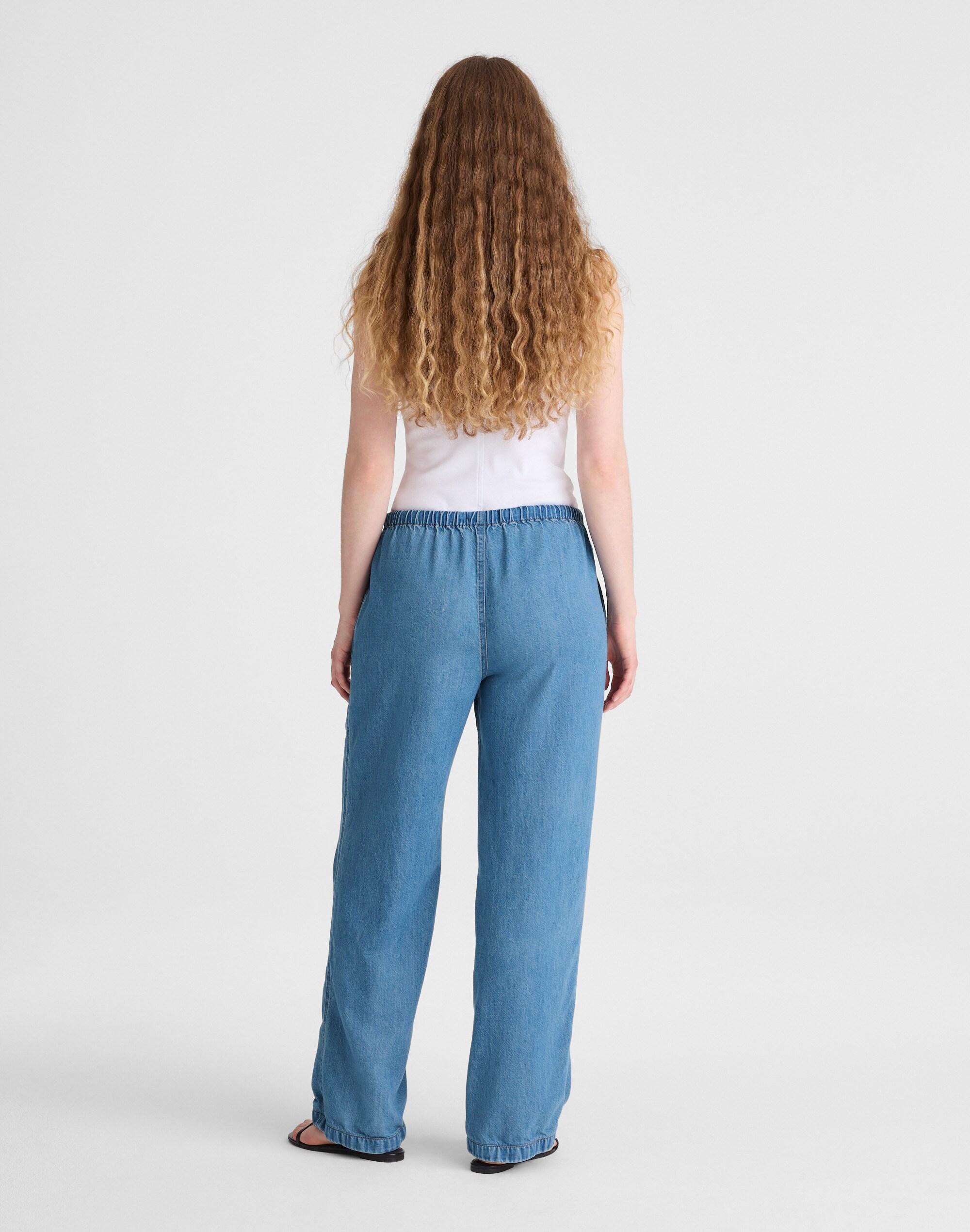Pull-On Pants in Airy Denim