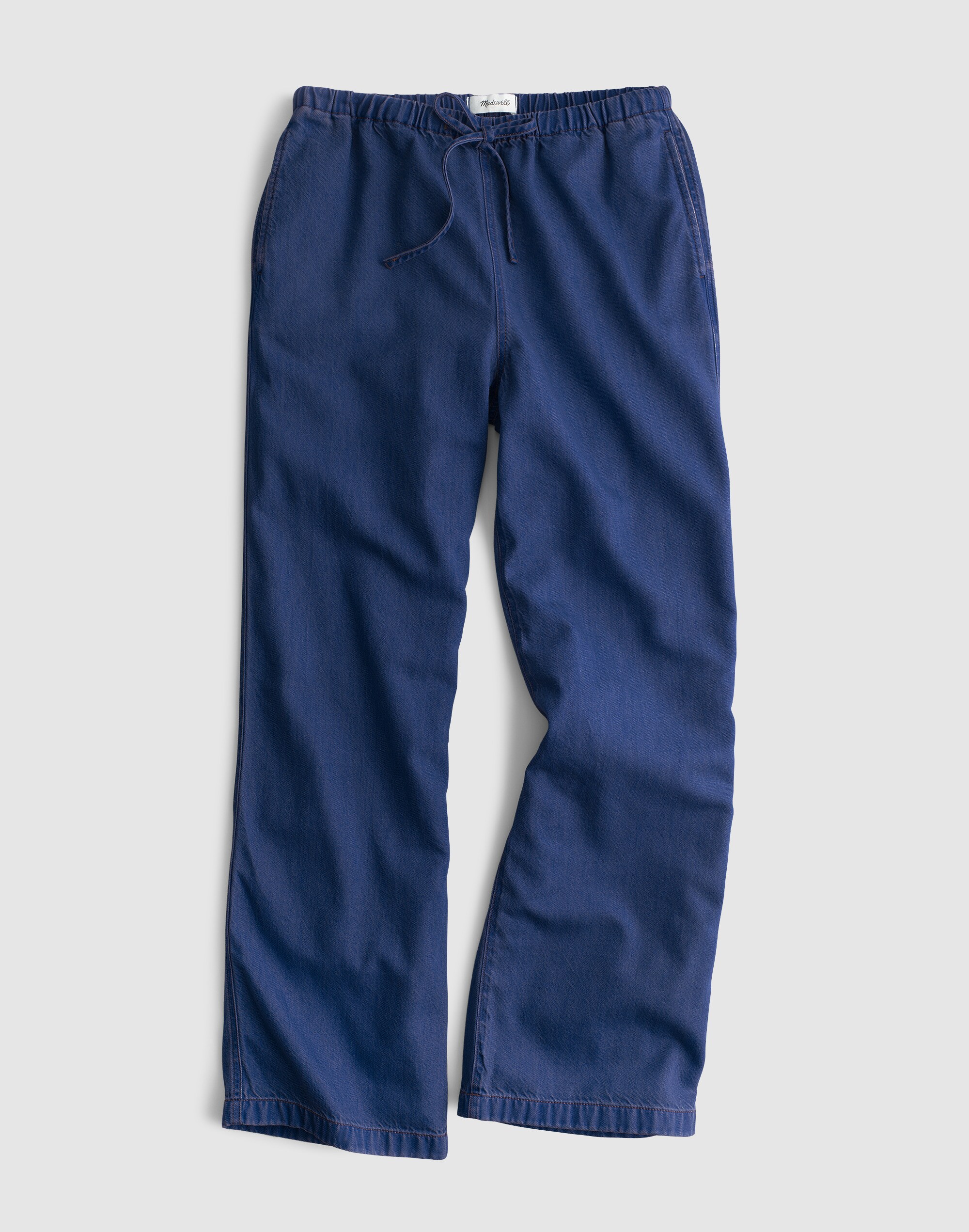 Airy Denim Pull-On Pants