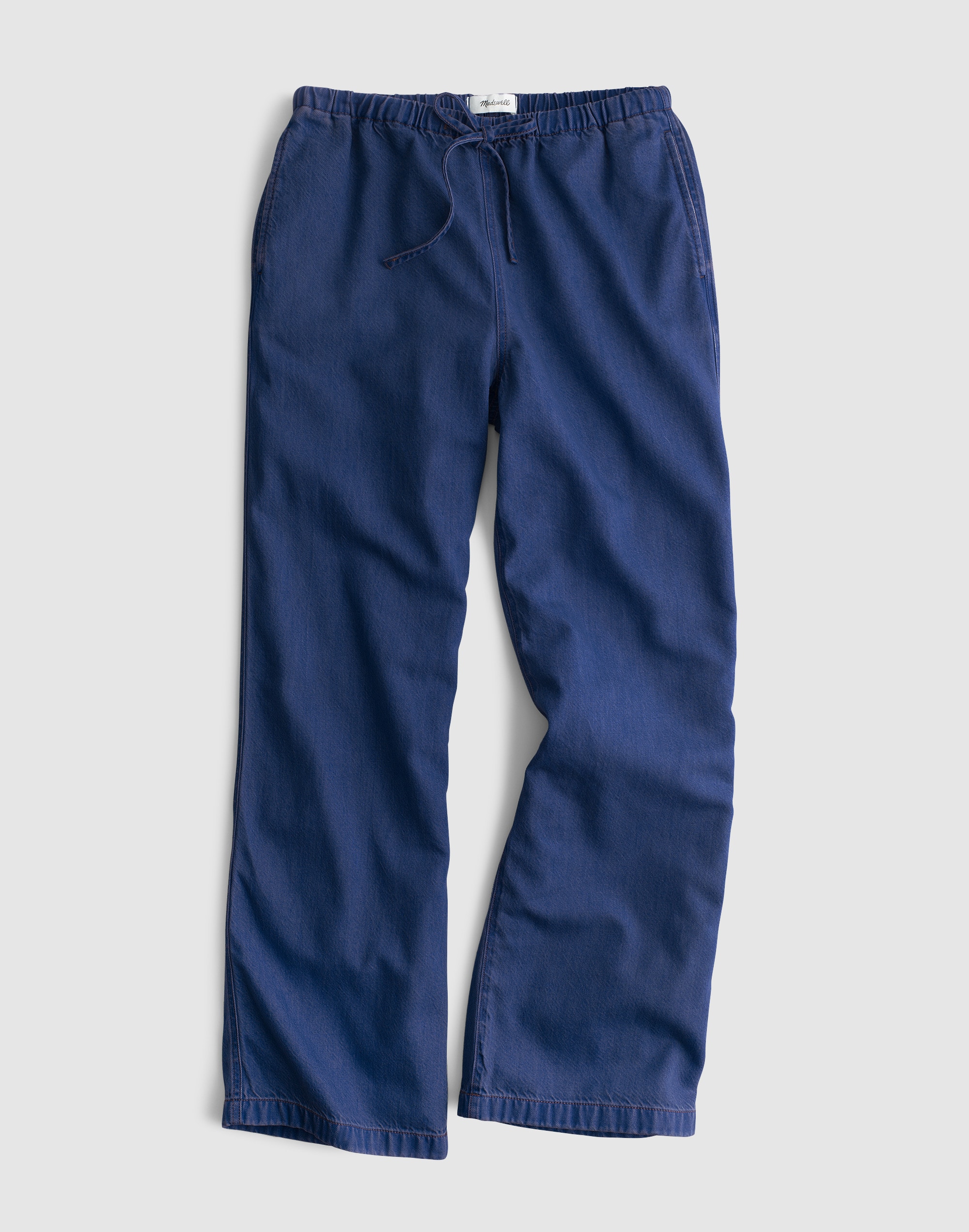 Airy Denim Pull-On Pants