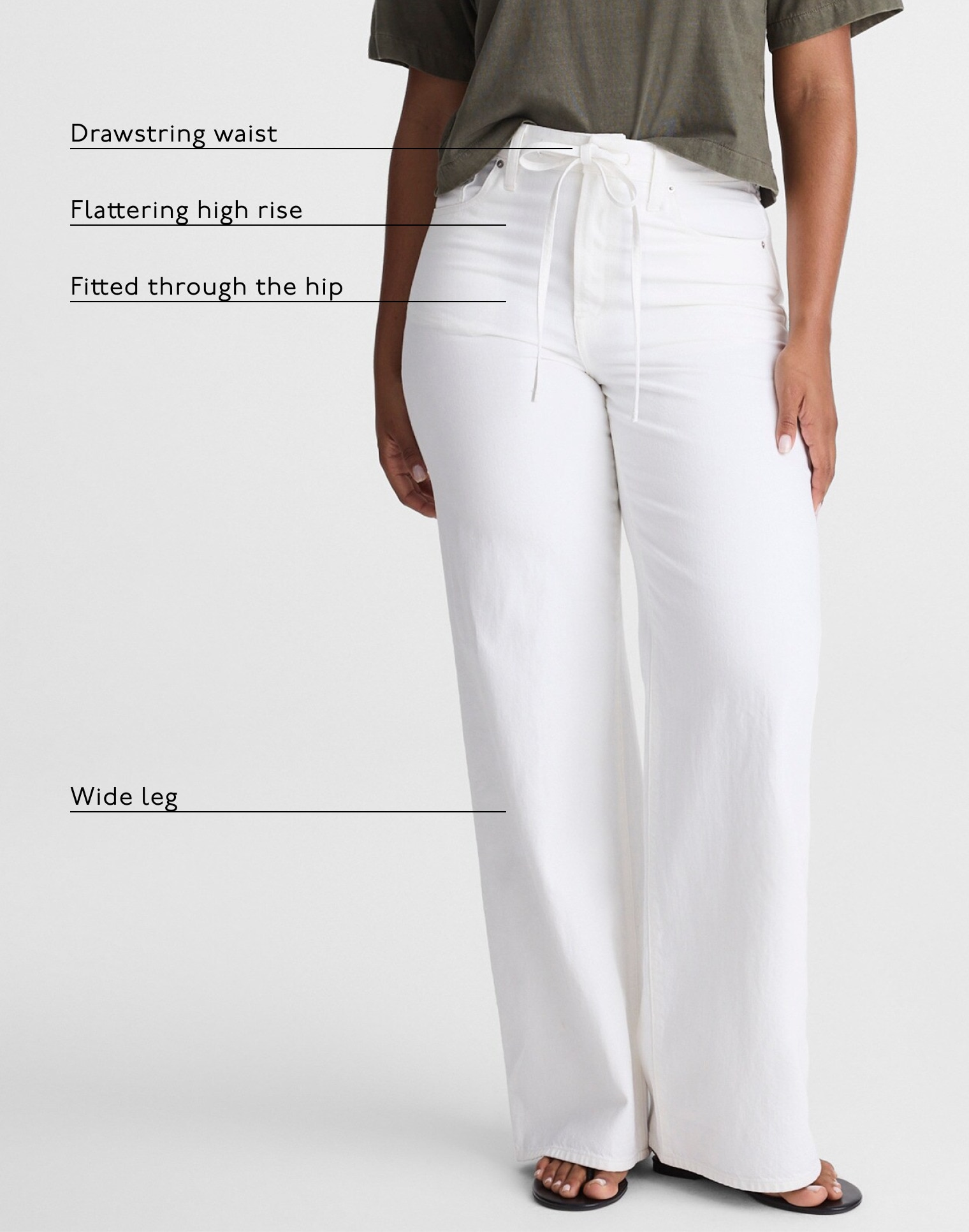 The Curvy Ultimate Wide-Leg Jean in Airy Denim