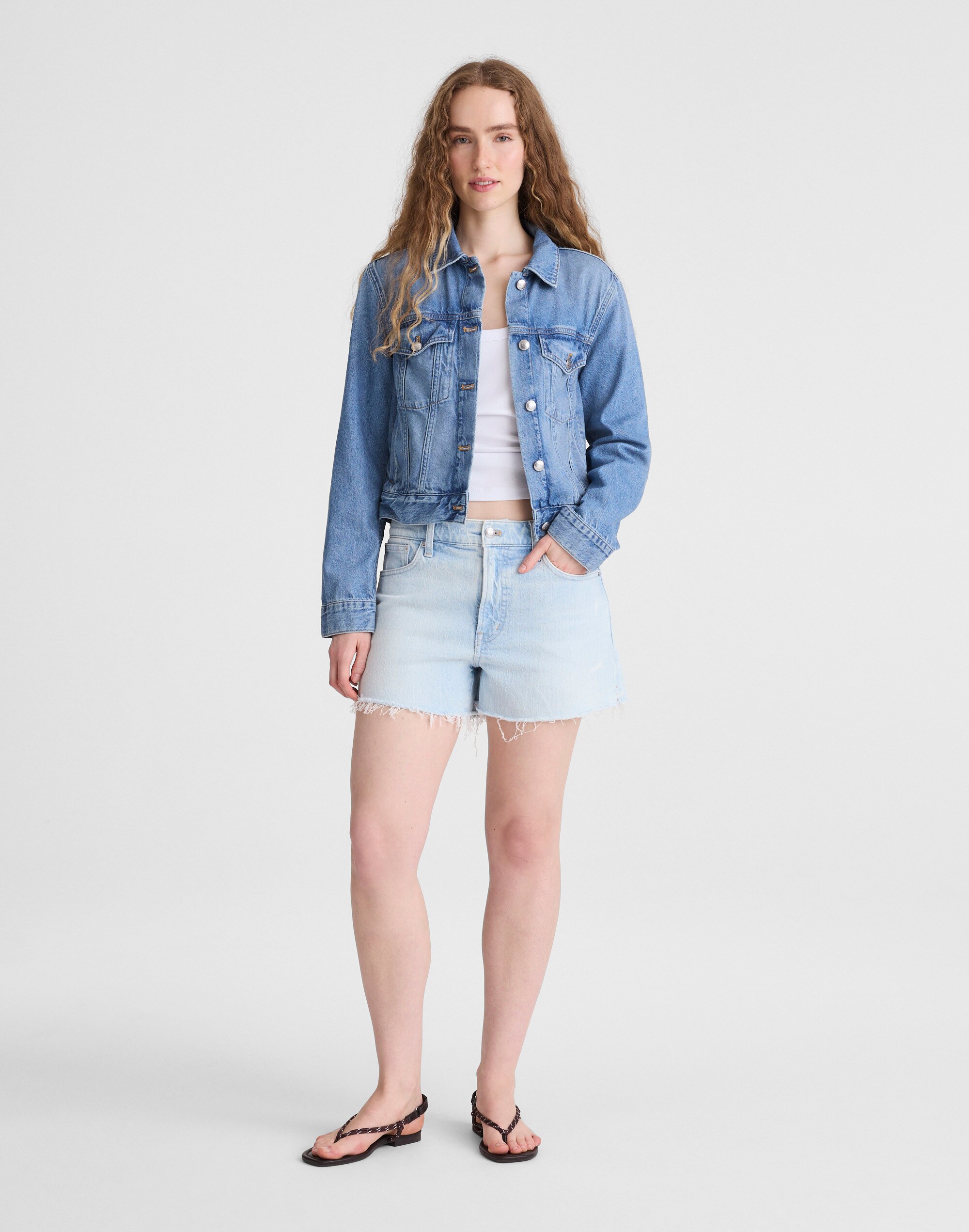 Denim Shrunken Trucker Jacket