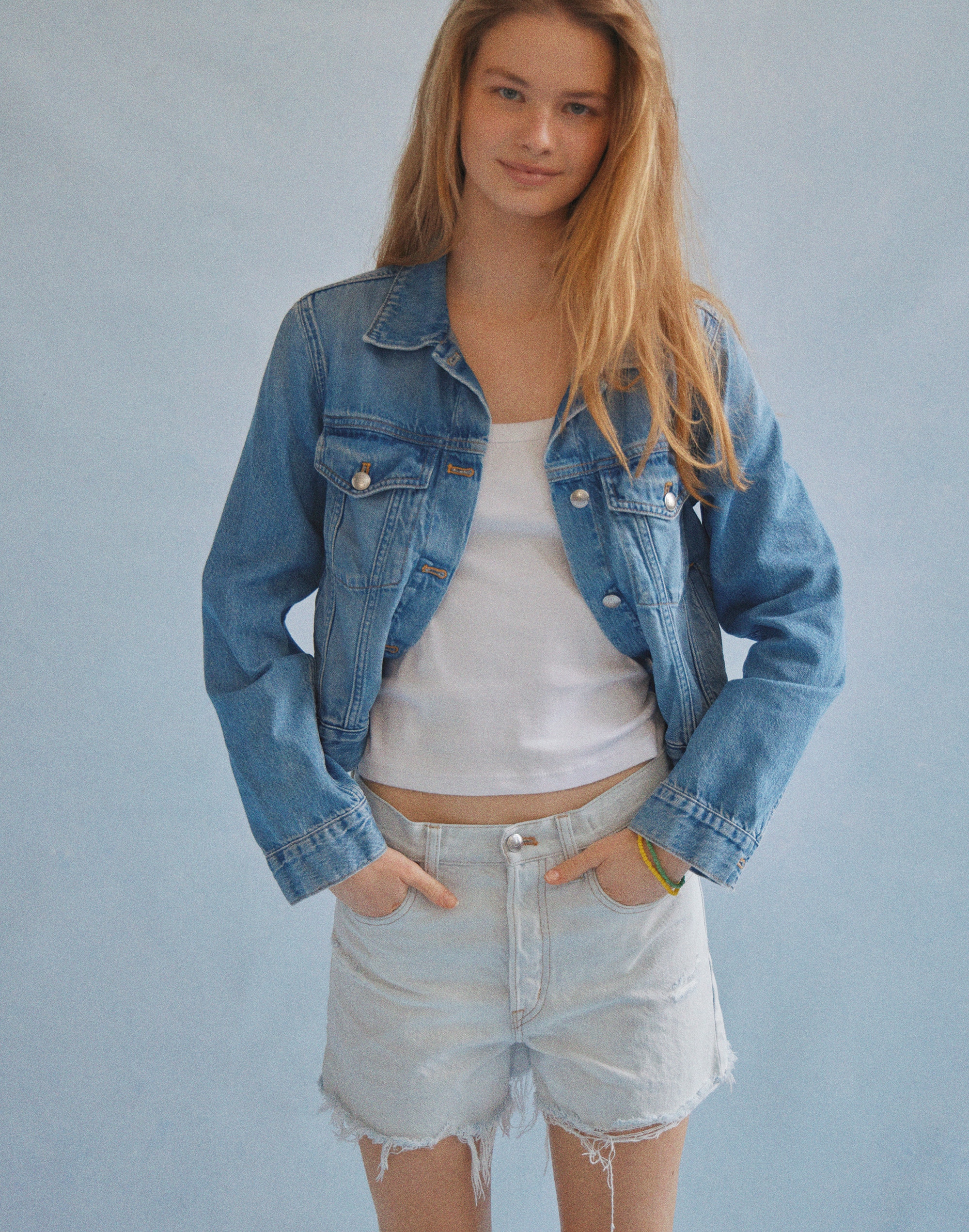 Denim Shrunken Trucker Jacket