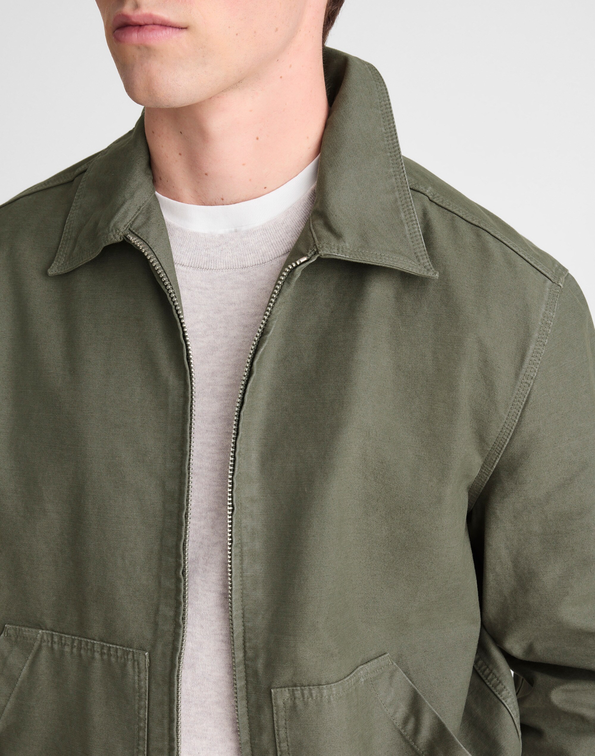 Service Jacket in Reverse Sateen