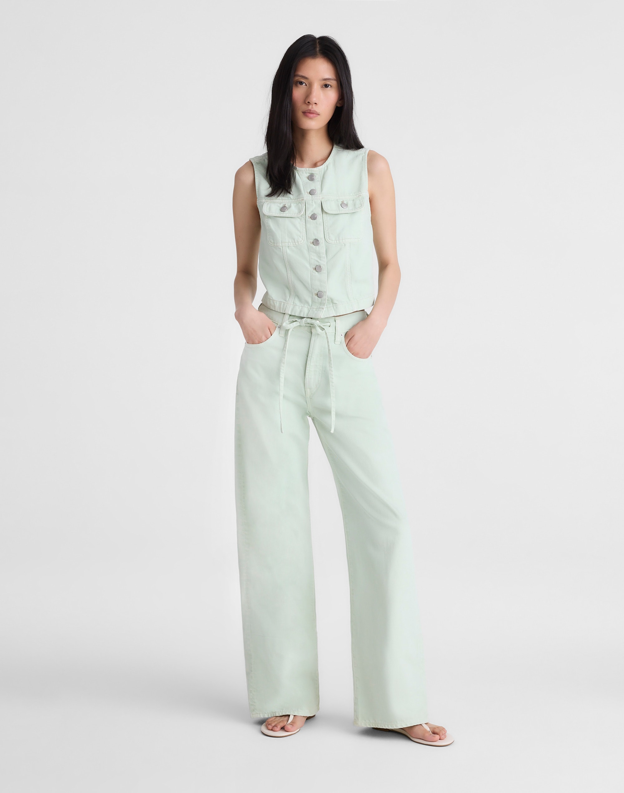 Madewell x Shopbop Airy Denim Crop Vest