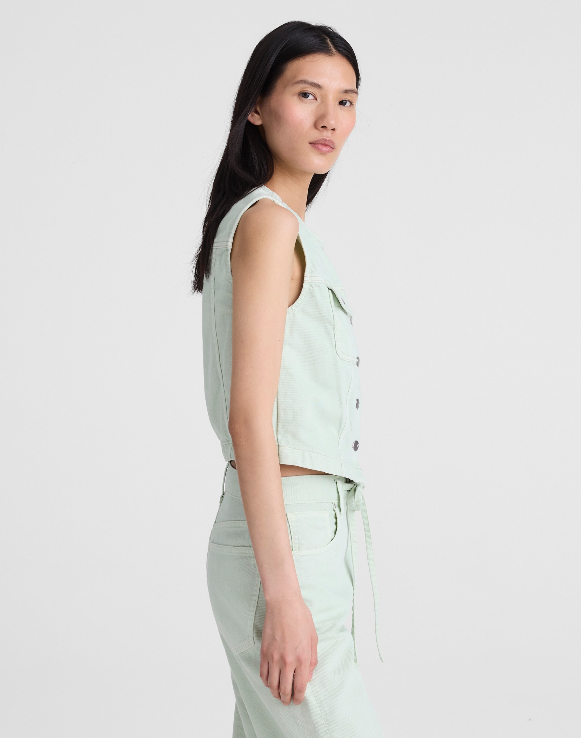Madewell x Shopbop Airy Denim Crop Vest