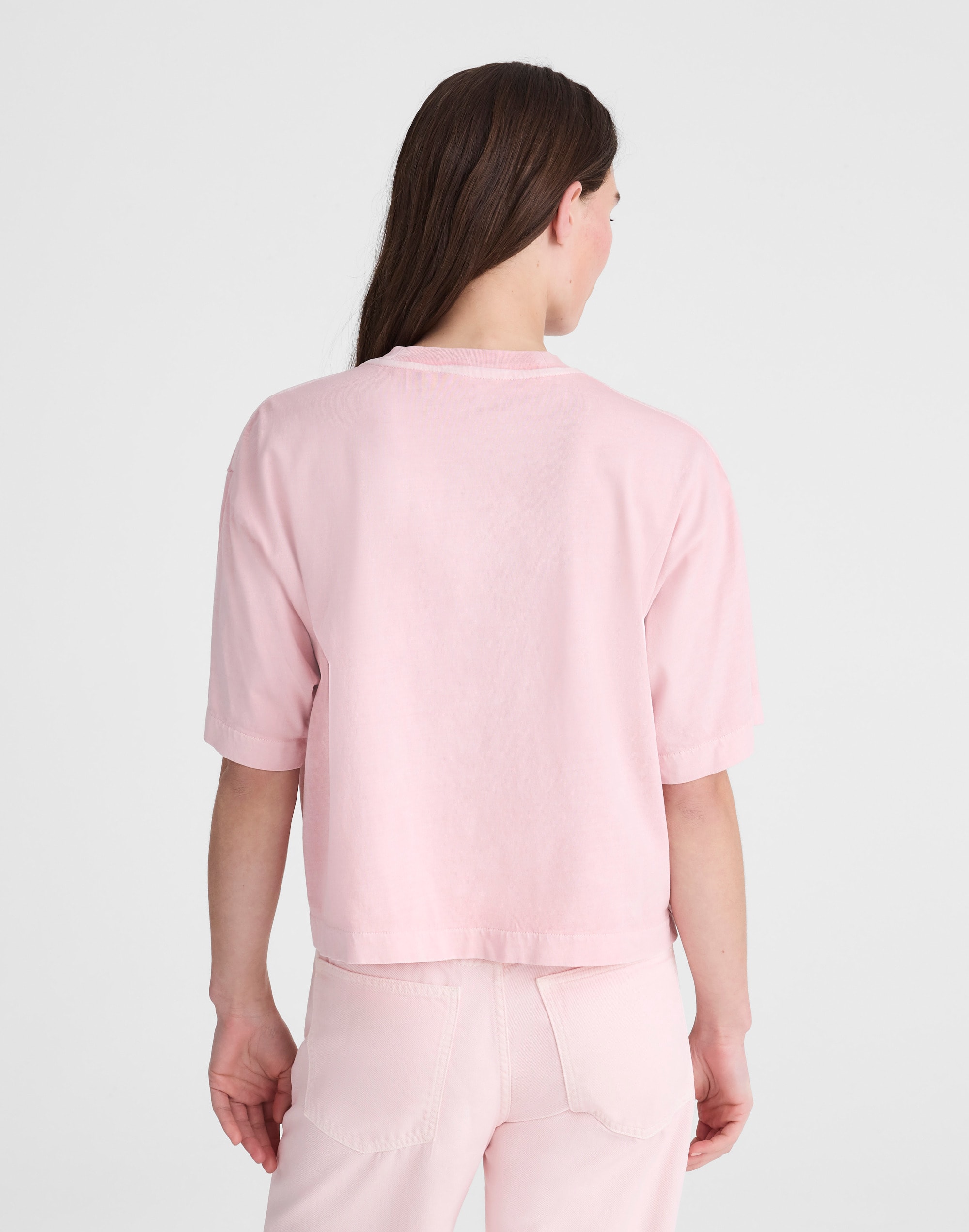 Madewell x Shopbop Boxy Crop Tee in Allday Jersey