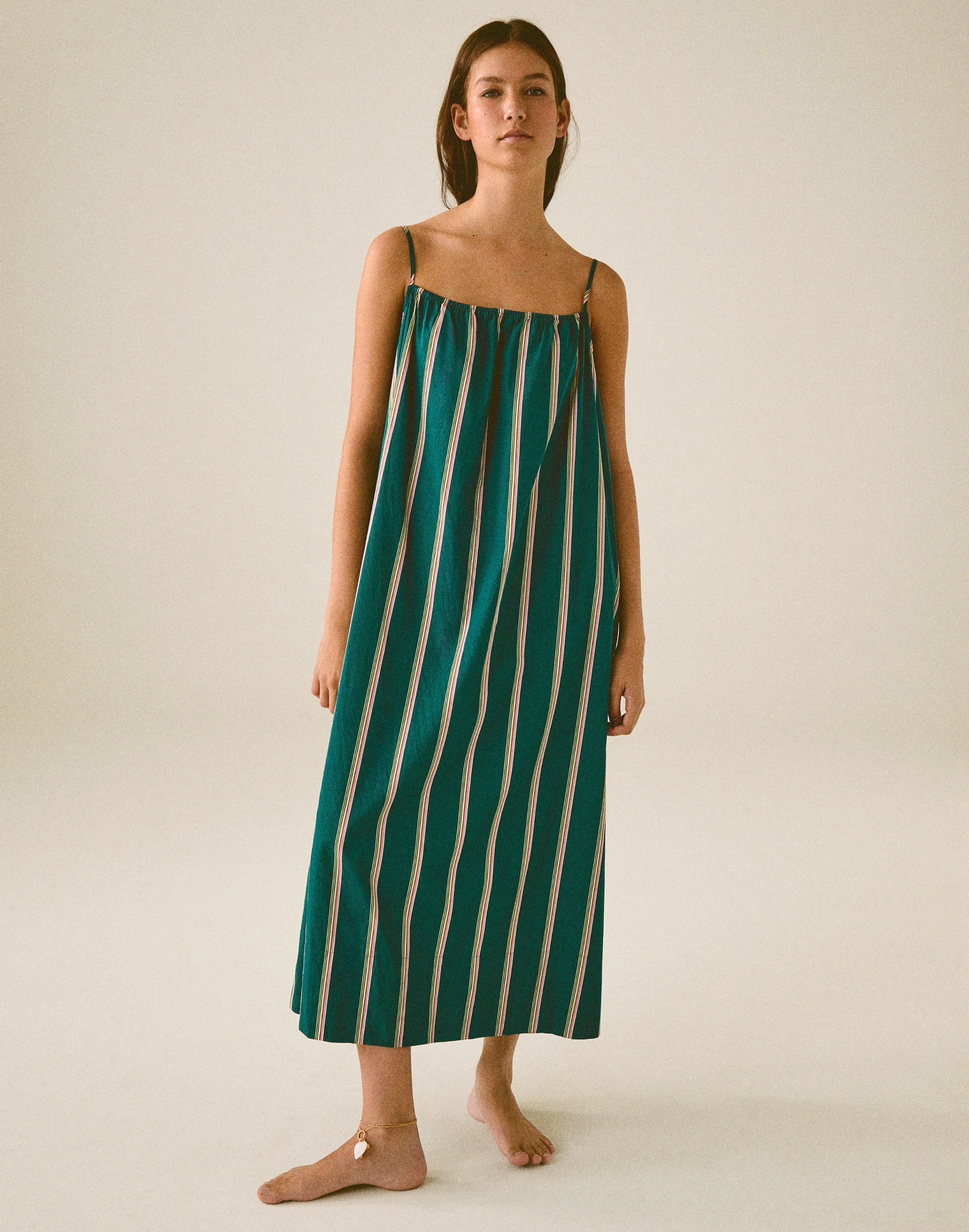 Madewell x Shopbop Gathered A-Line Midi Dress