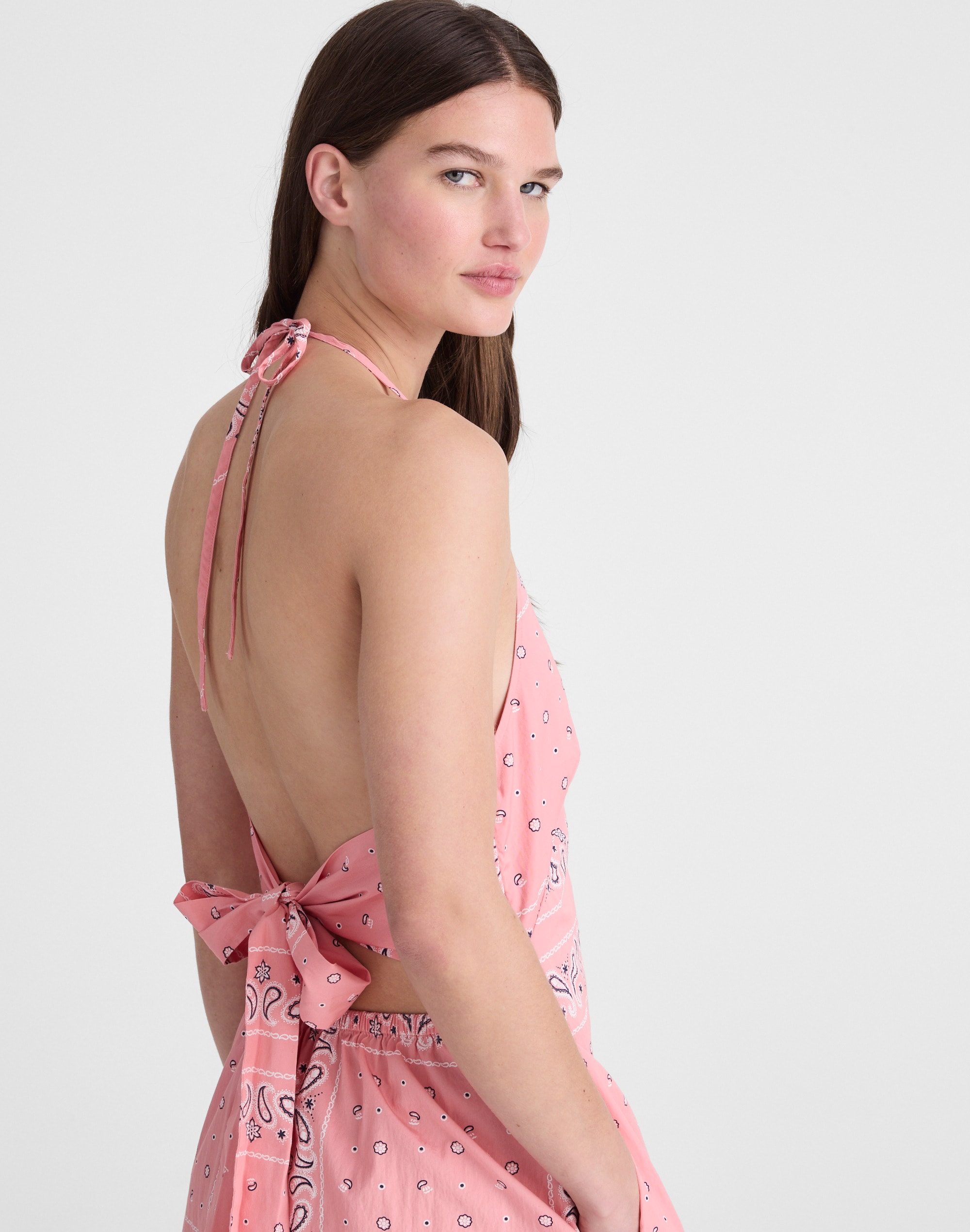 Madewell x Shopbop Smocked Halter Midi Dress