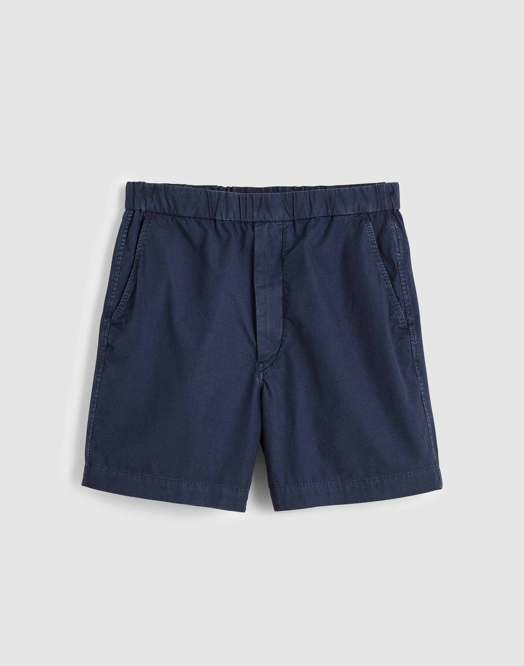 Madewell Poplin Pull On 6.5 Shorts In Blue