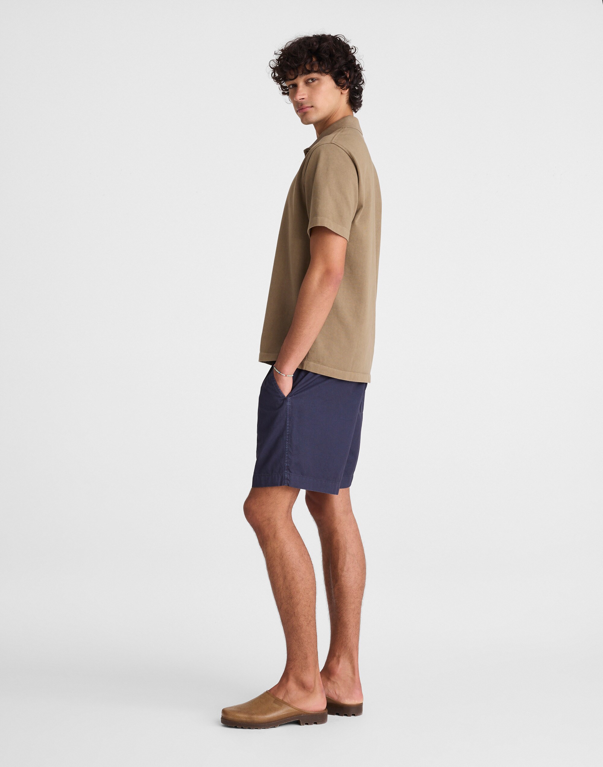 Pull-On Short in Poplin