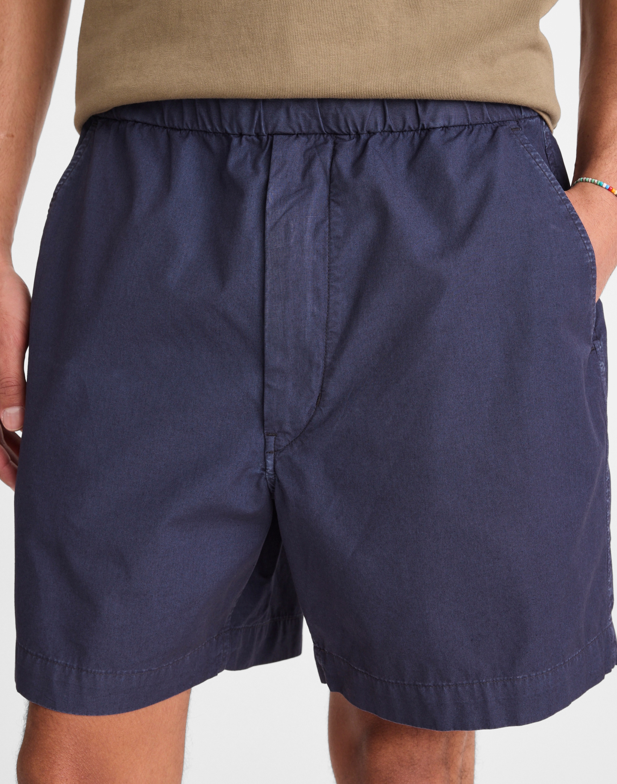 Pull-On Short in Poplin