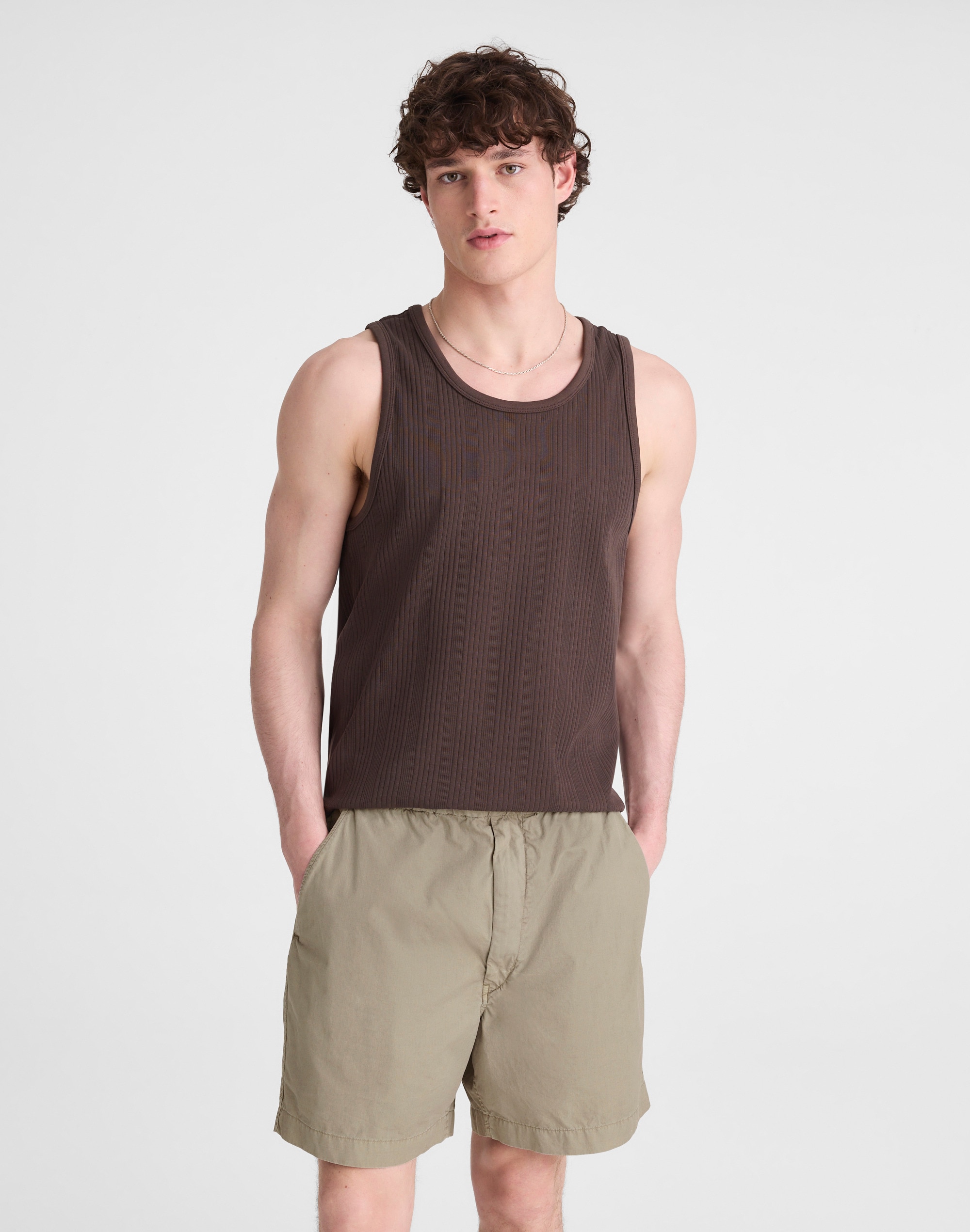 Pull-On Short in Poplin