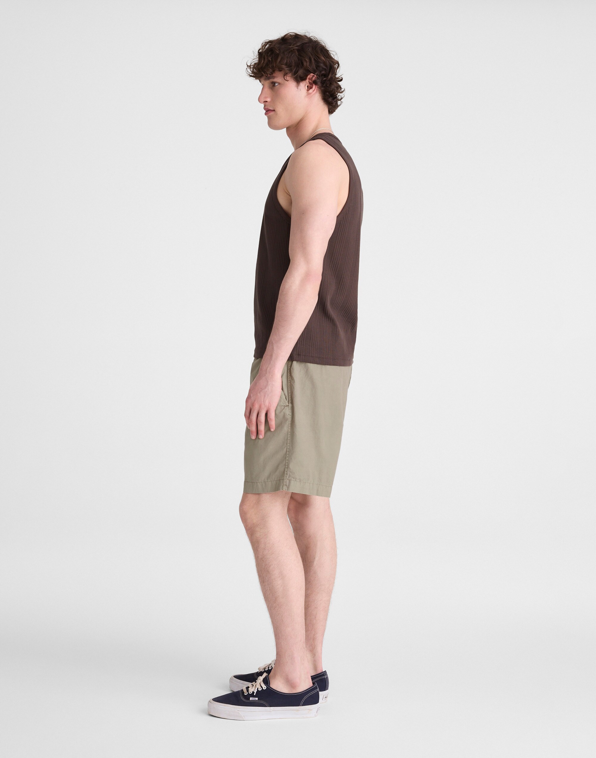 Pull-On Short in Poplin