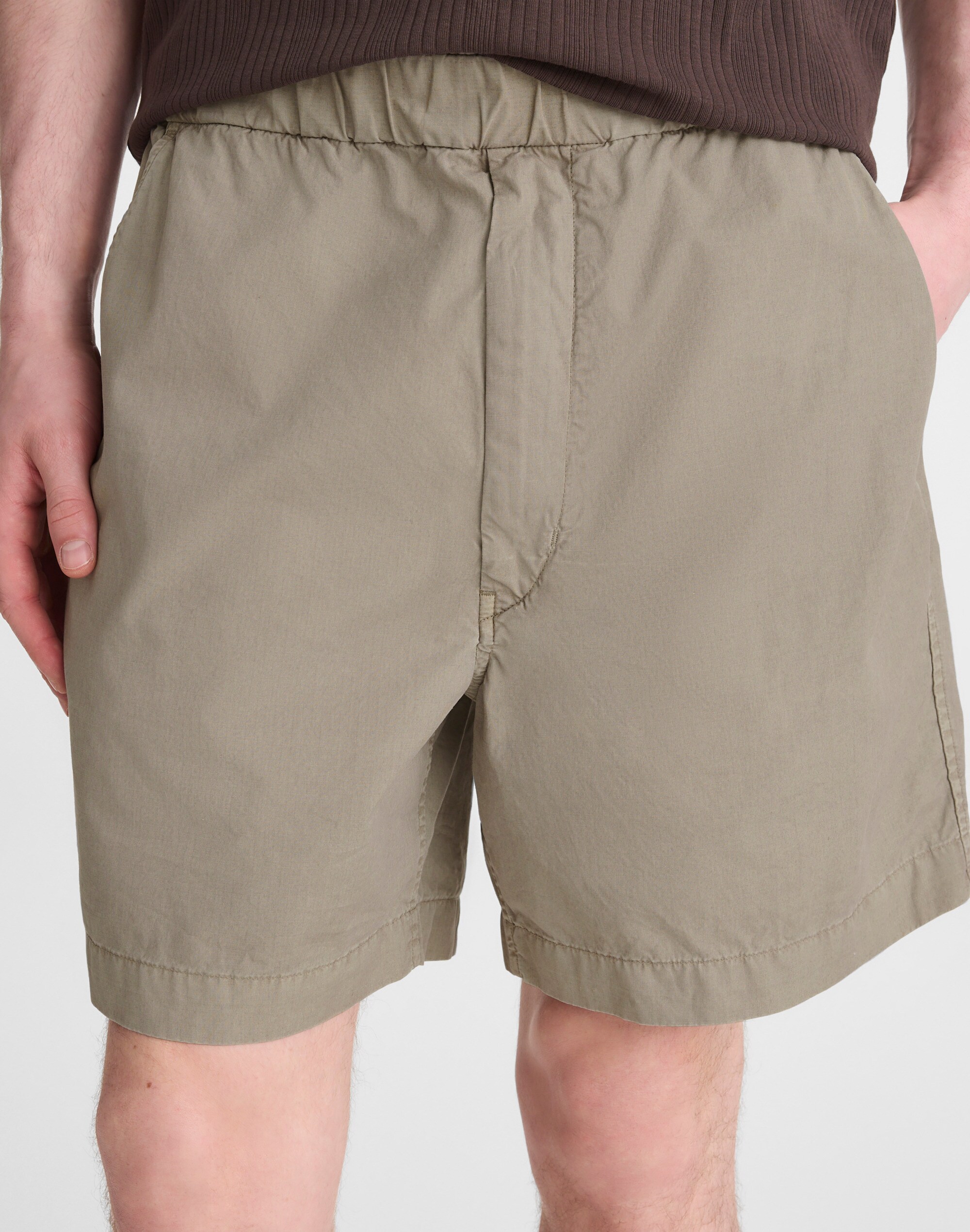 Pull-On Short in Poplin