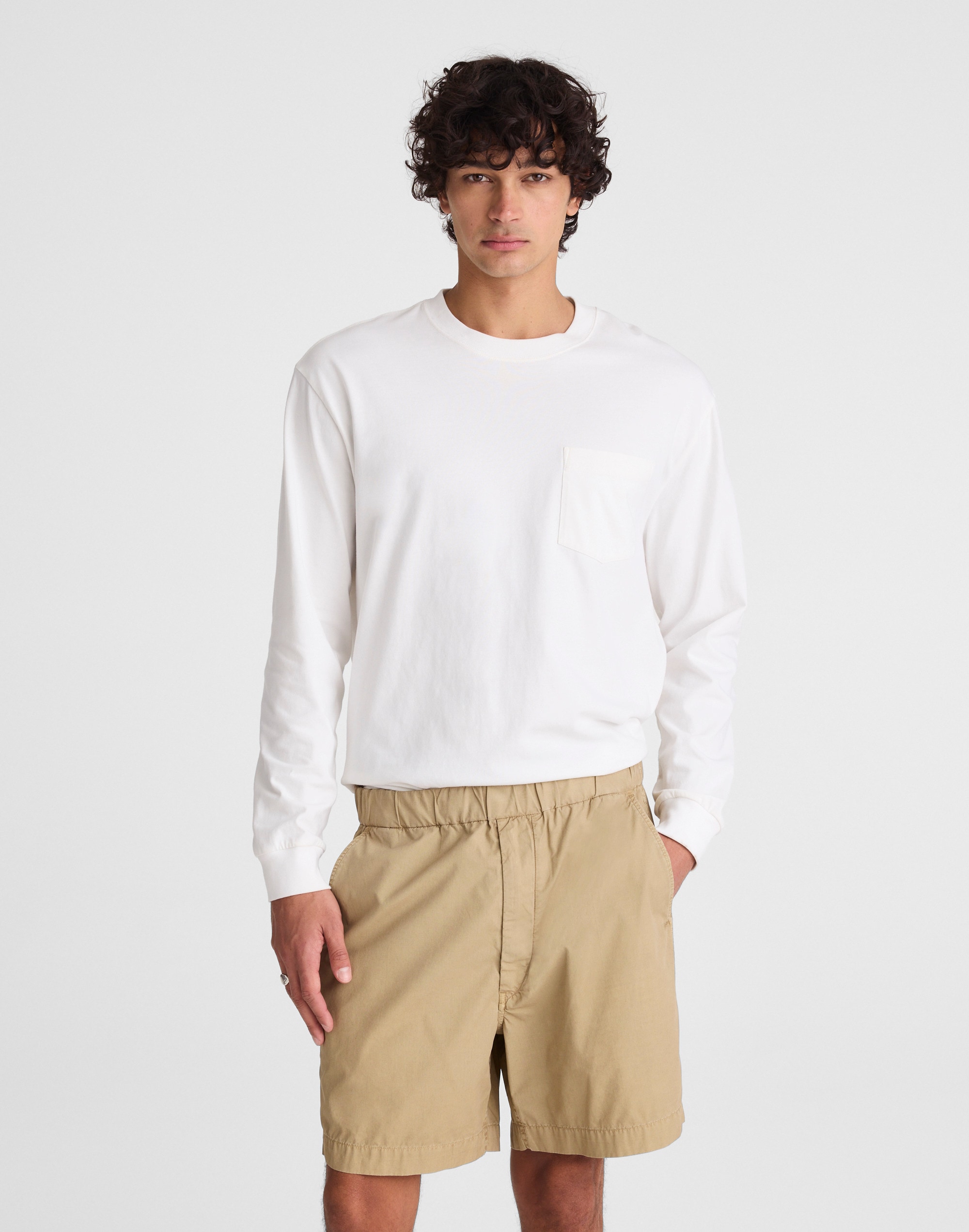 Pull-On Short in Poplin