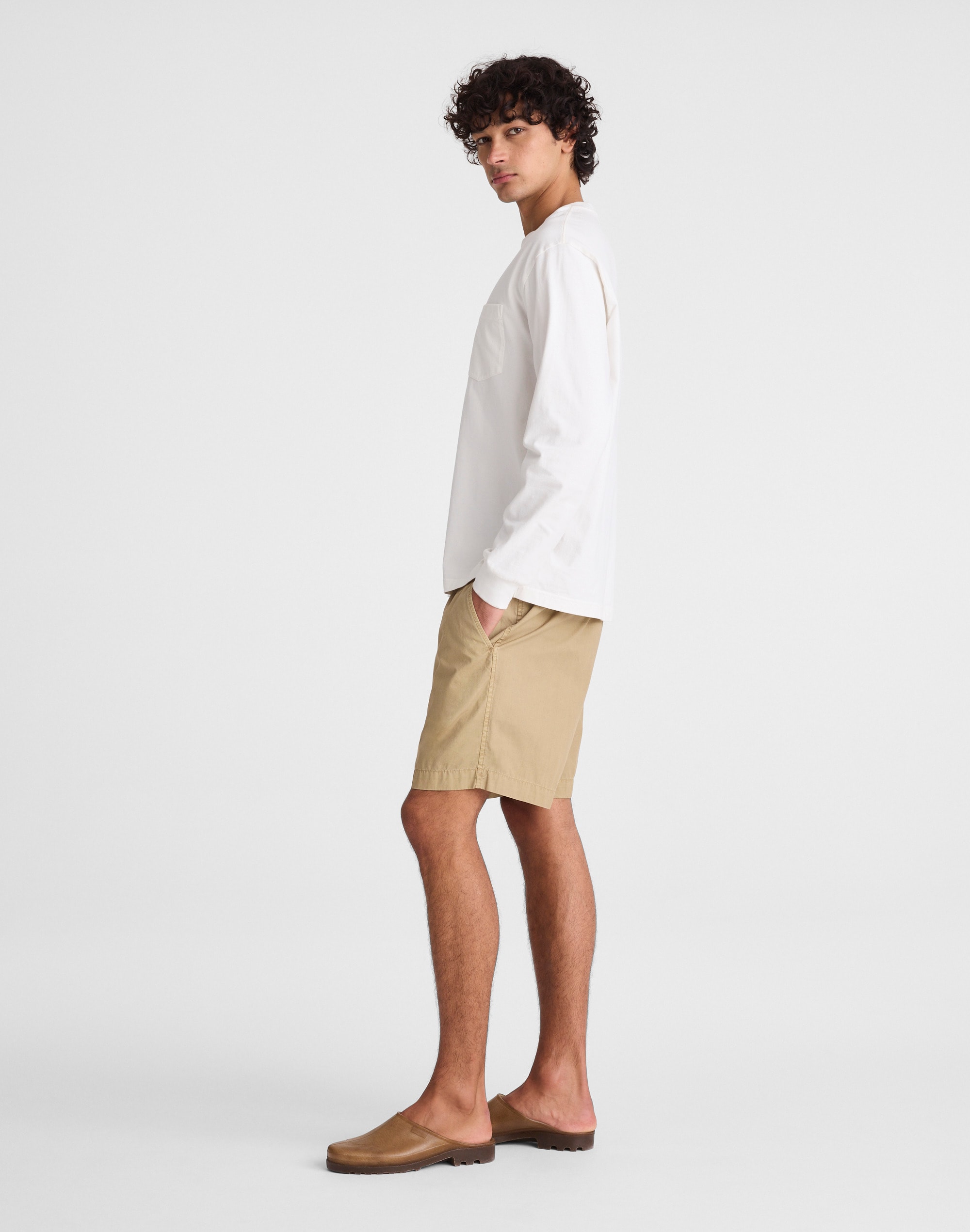 Pull-On Short in Poplin