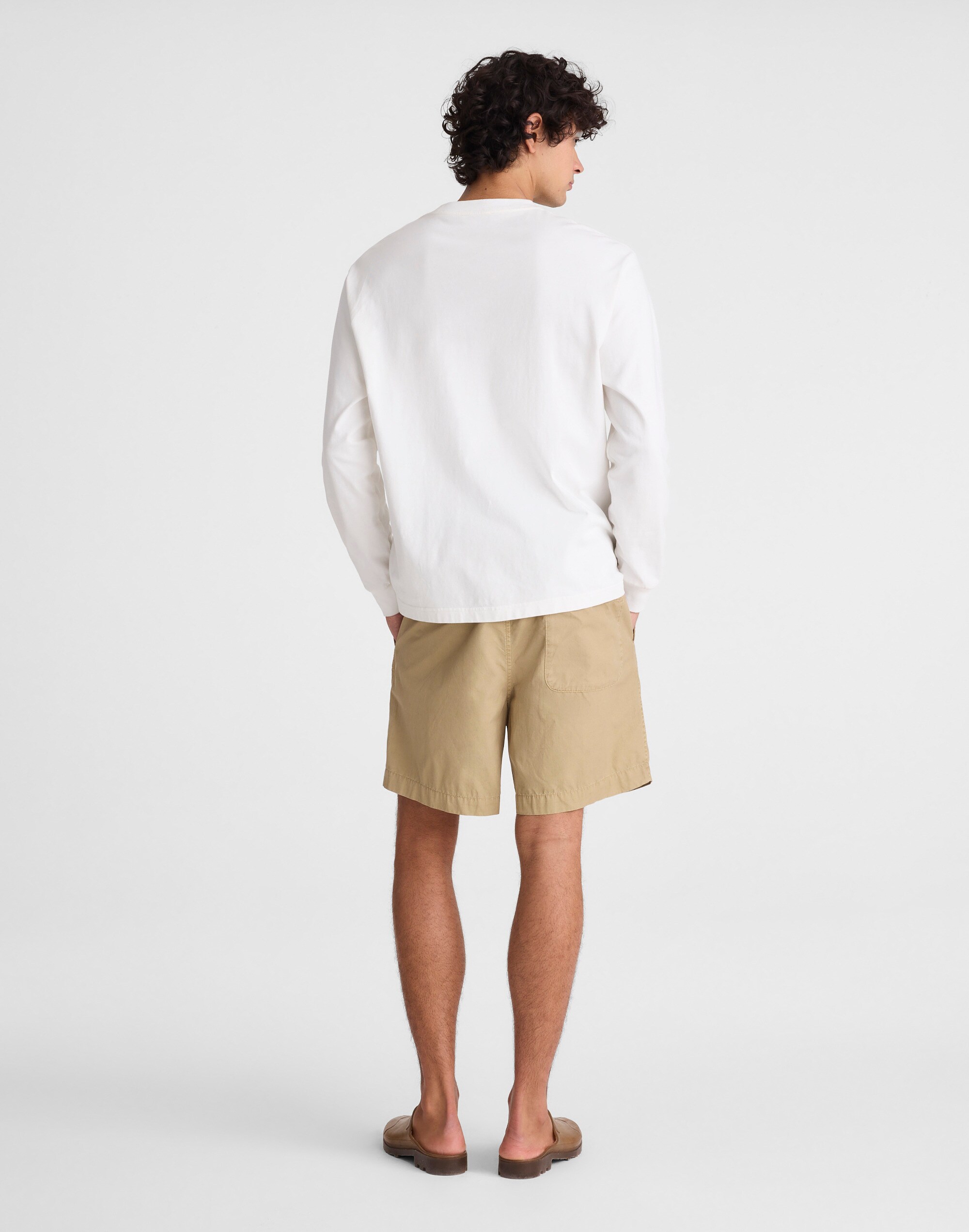 Pull-On Short in Poplin