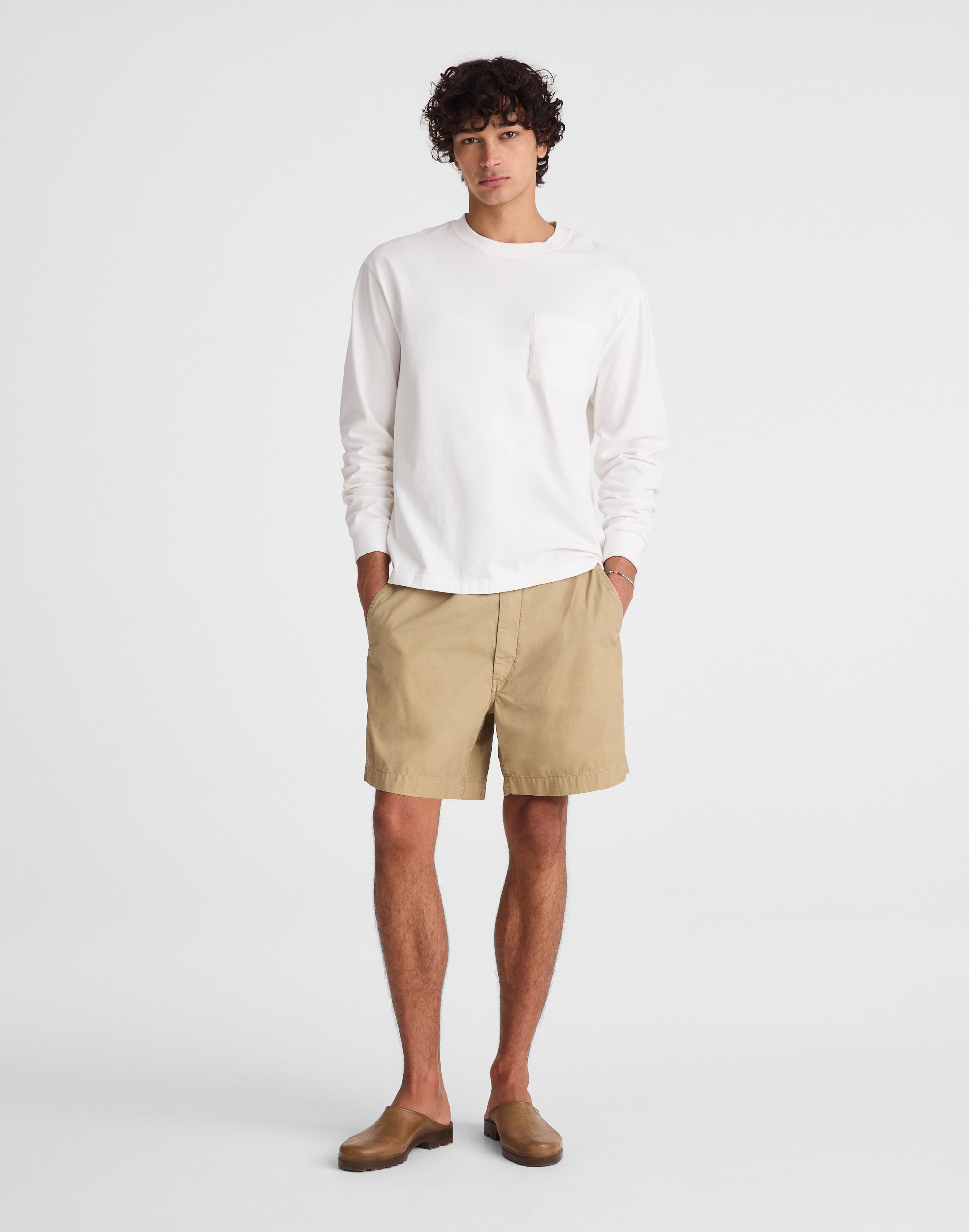 Pull-On Short in Poplin