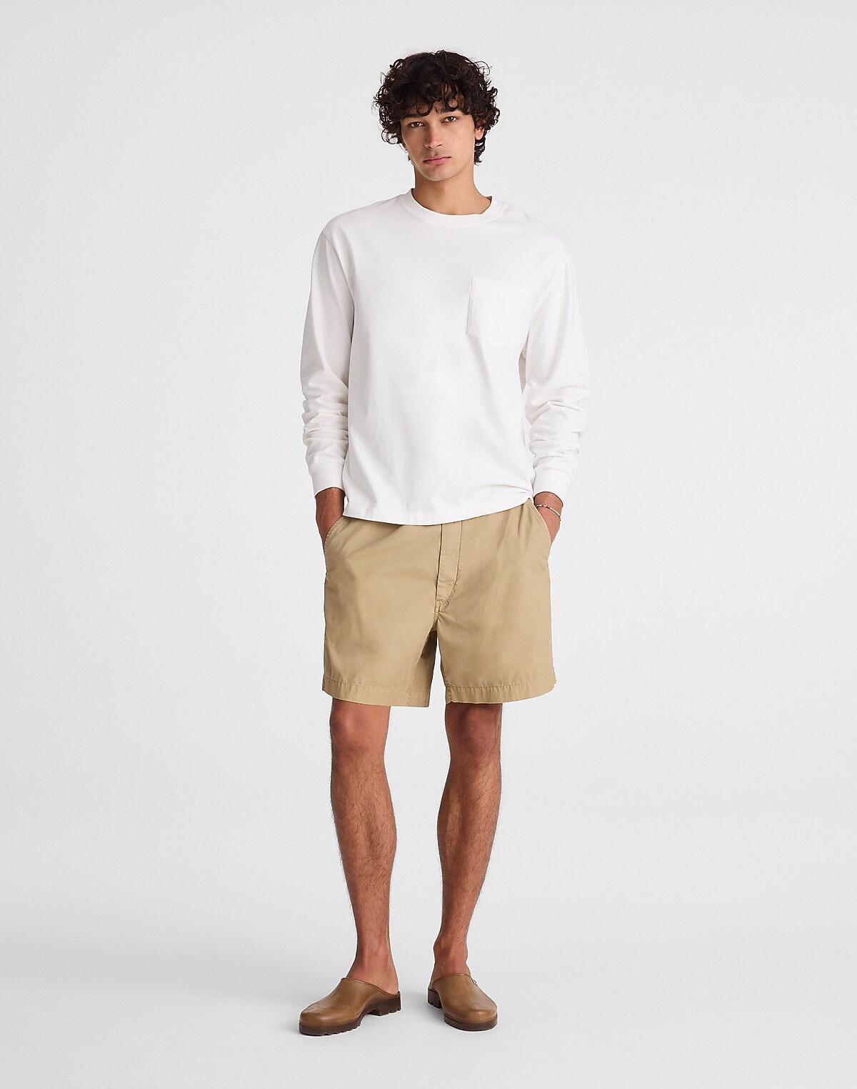 Pull-On Short in Poplin