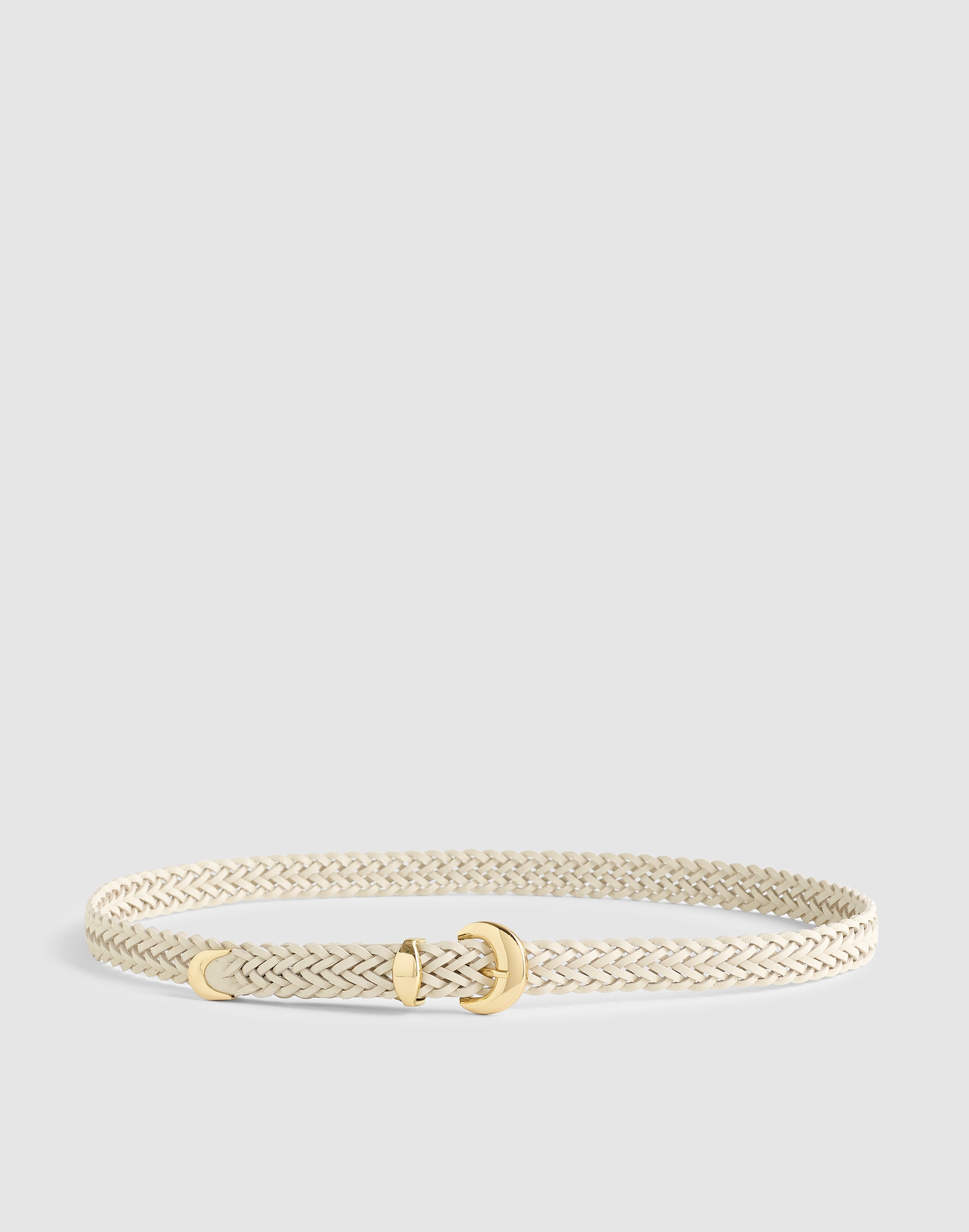 Madewell x Shopbop Domed-Buckle Belt in Woven Leather