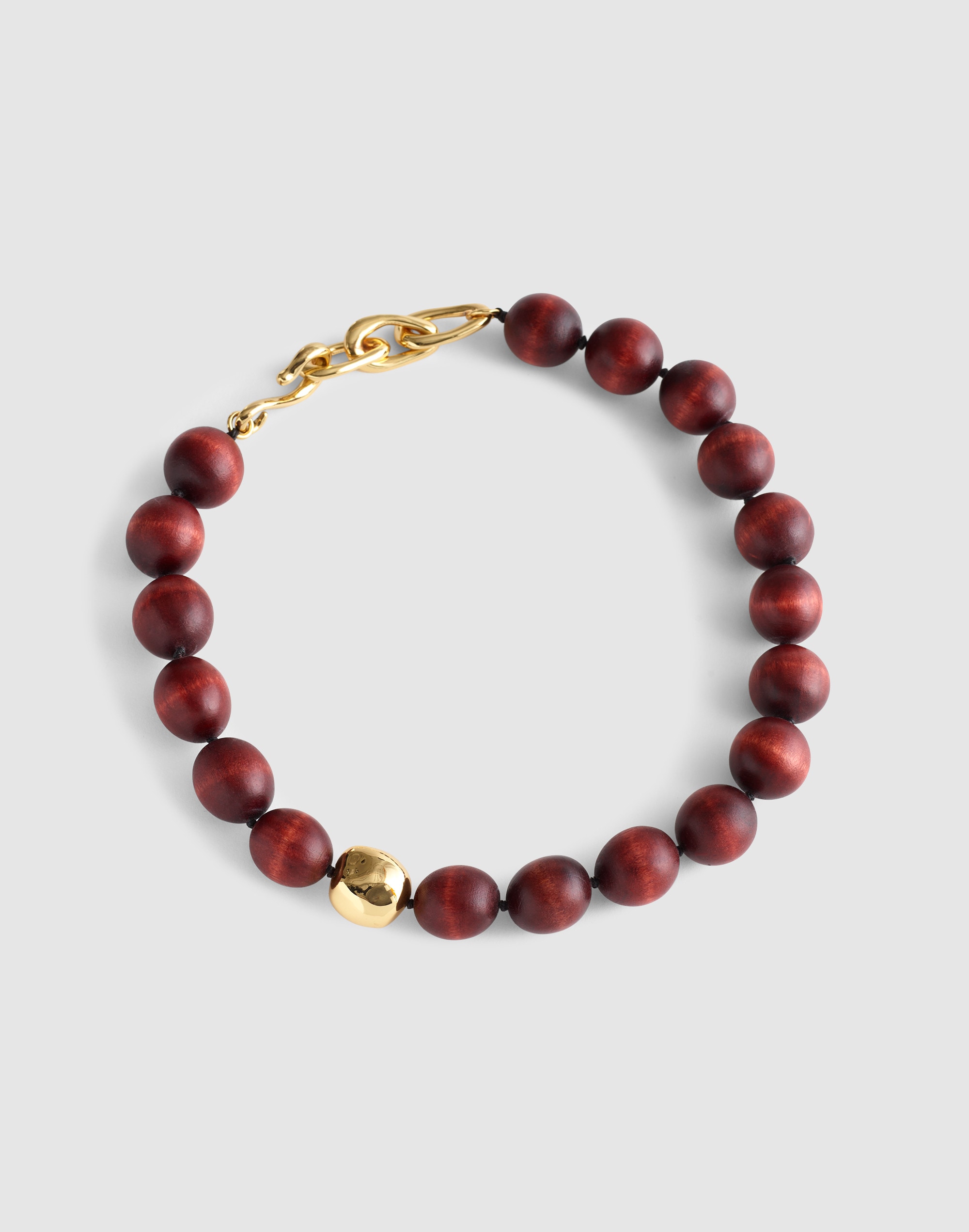 Madewell x Shopbop Oversized Wood Beaded Choker Necklace