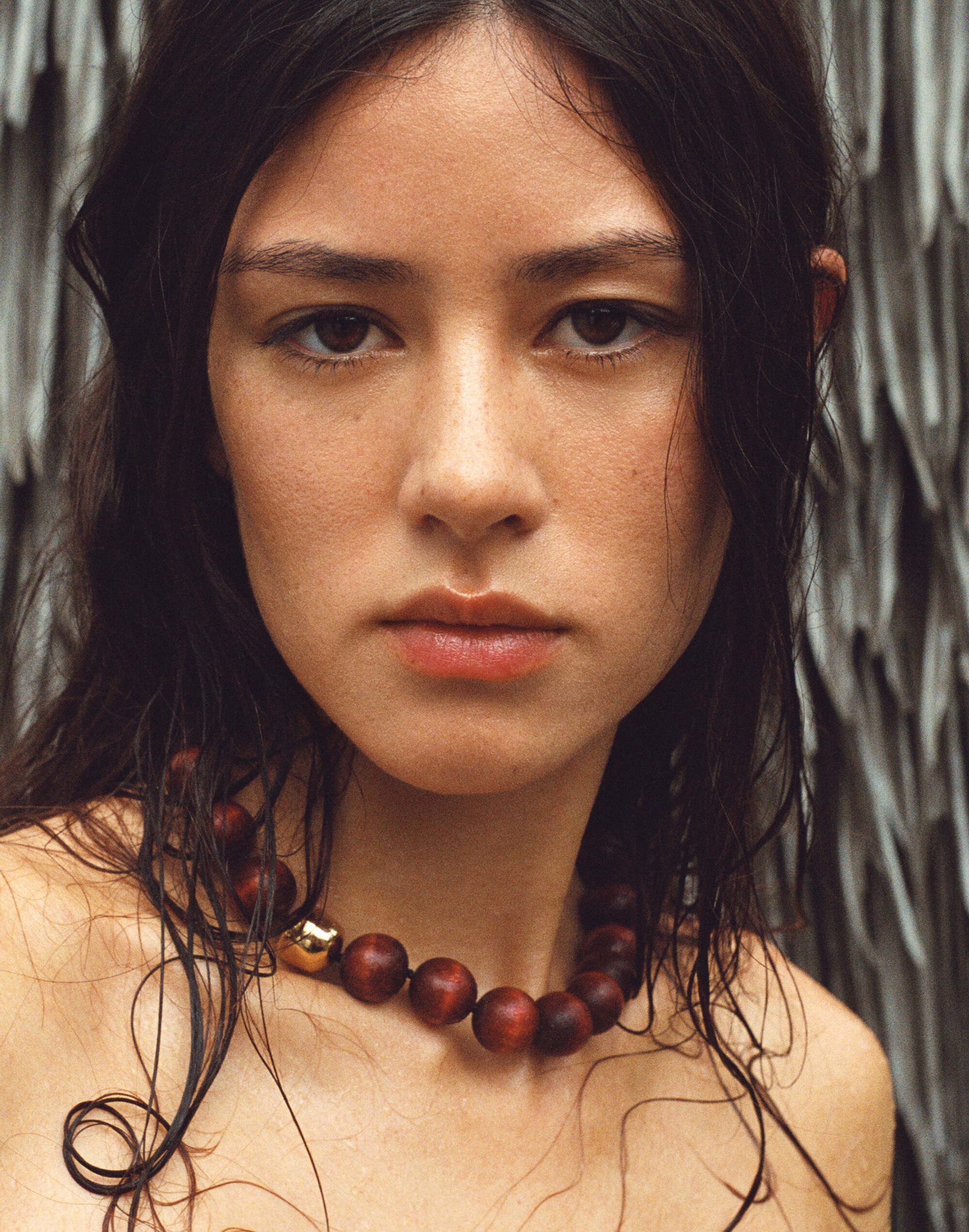 Madewell x Shopbop Oversized Wood Beaded Choker Necklace