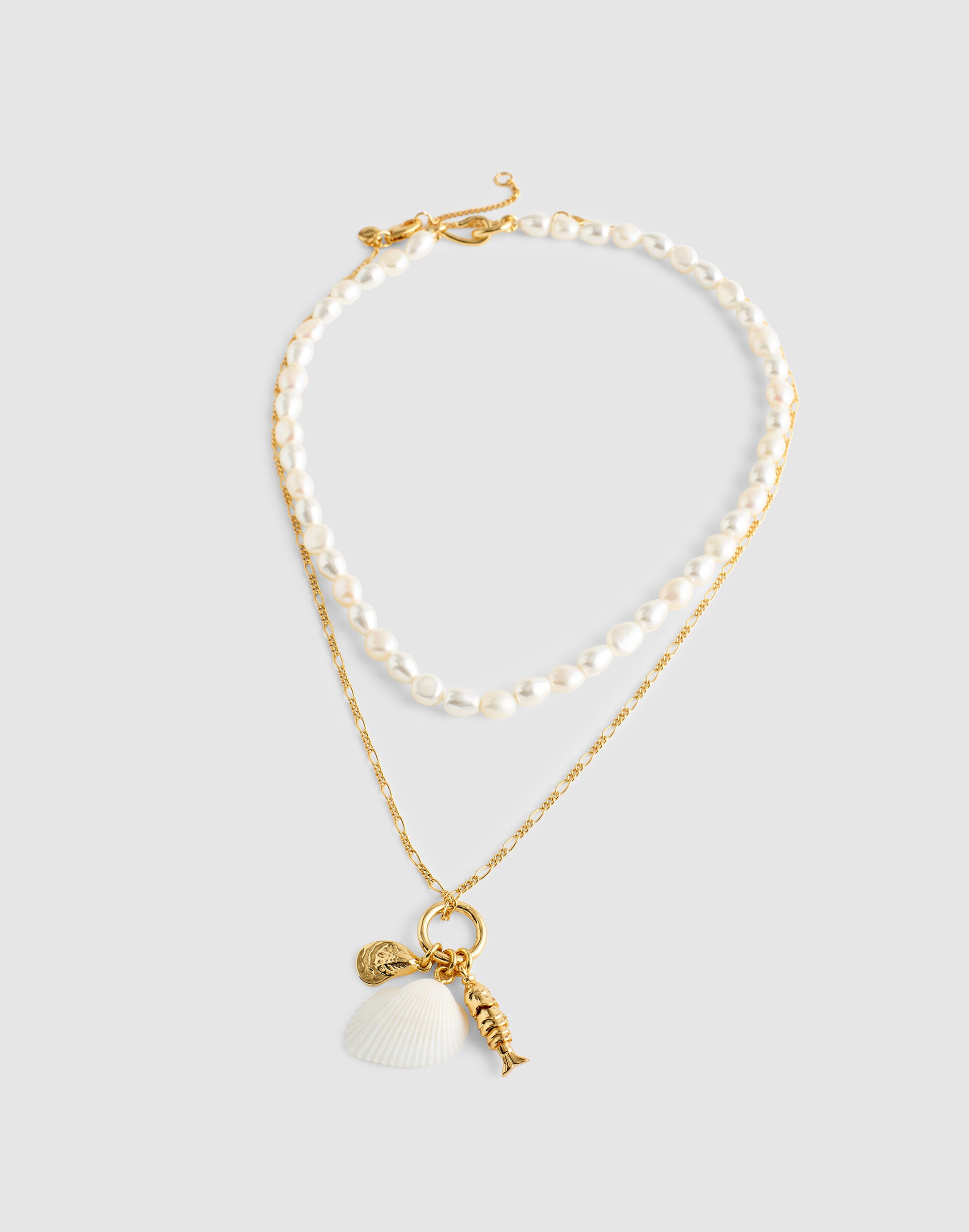 Madewell x Shopbop Beaded Shell Necklace Set
