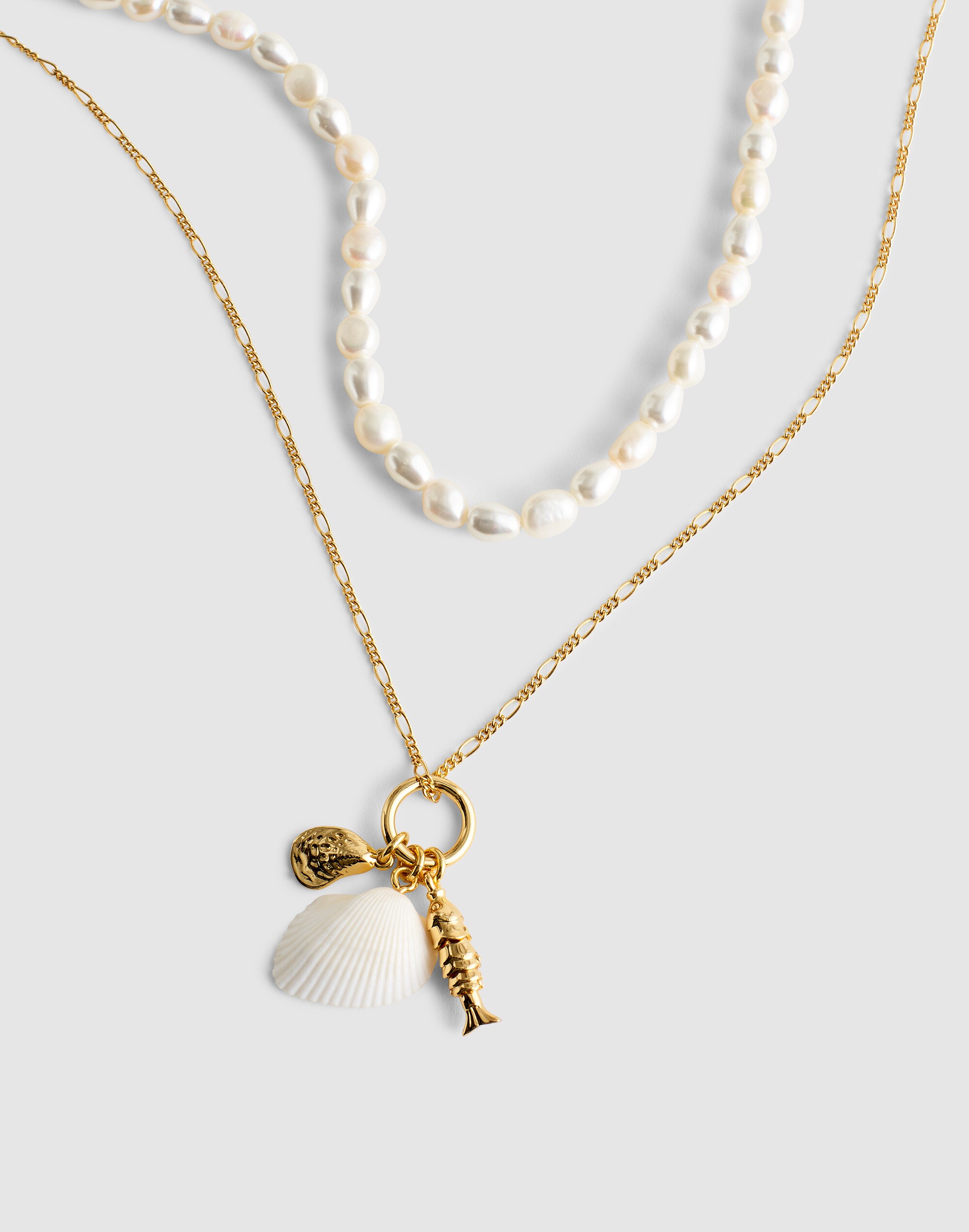 Madewell x Shopbop Beaded Shell Necklace Set