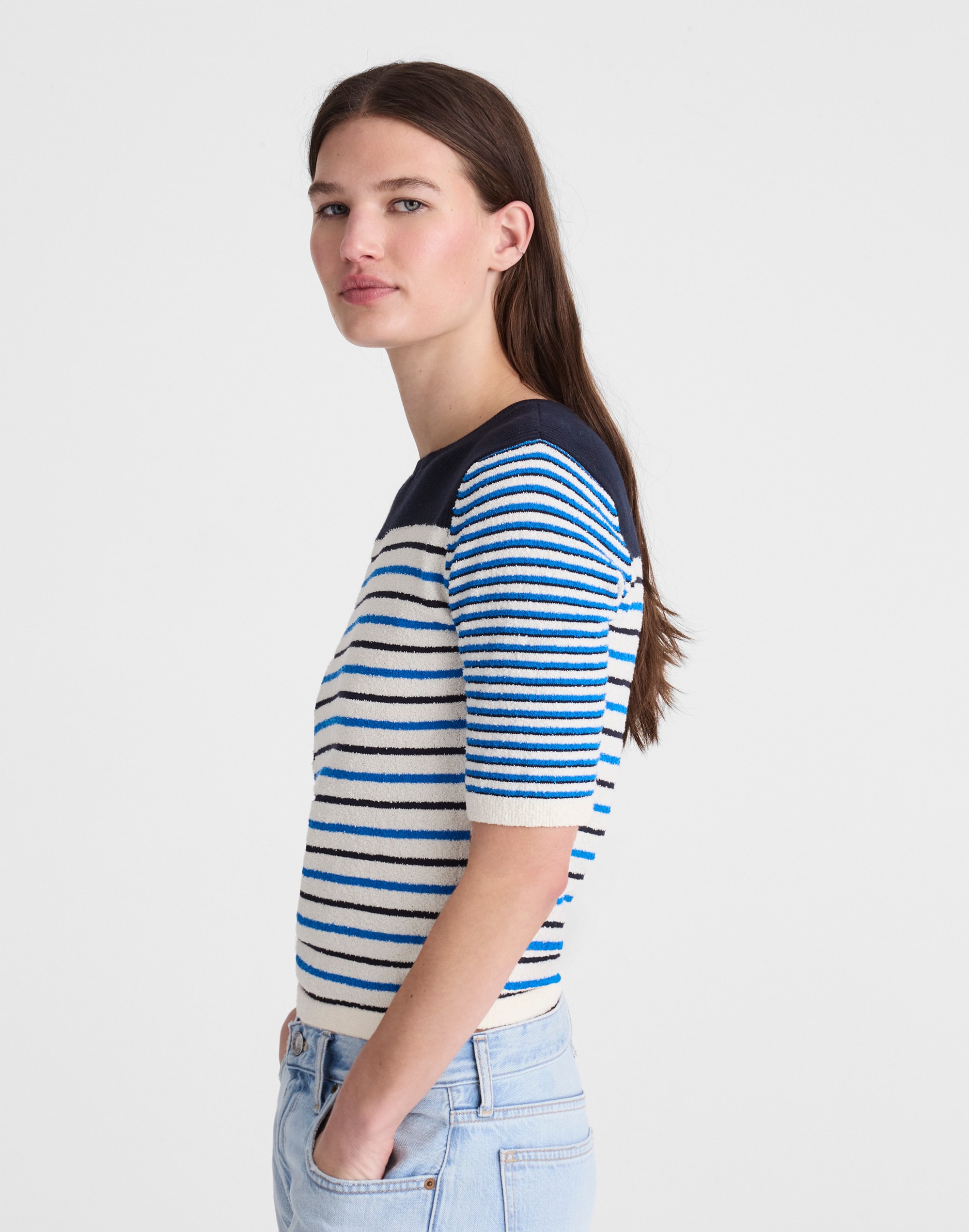 Boucl&eacute;-Knit Sweater Tee